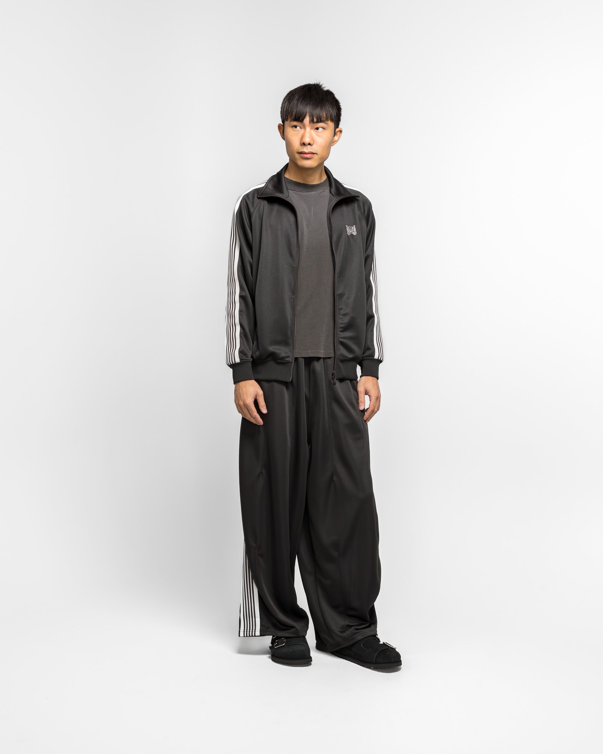 Needles - H.D. Track Pant - Charcoal Poly Smooth | UP THERE