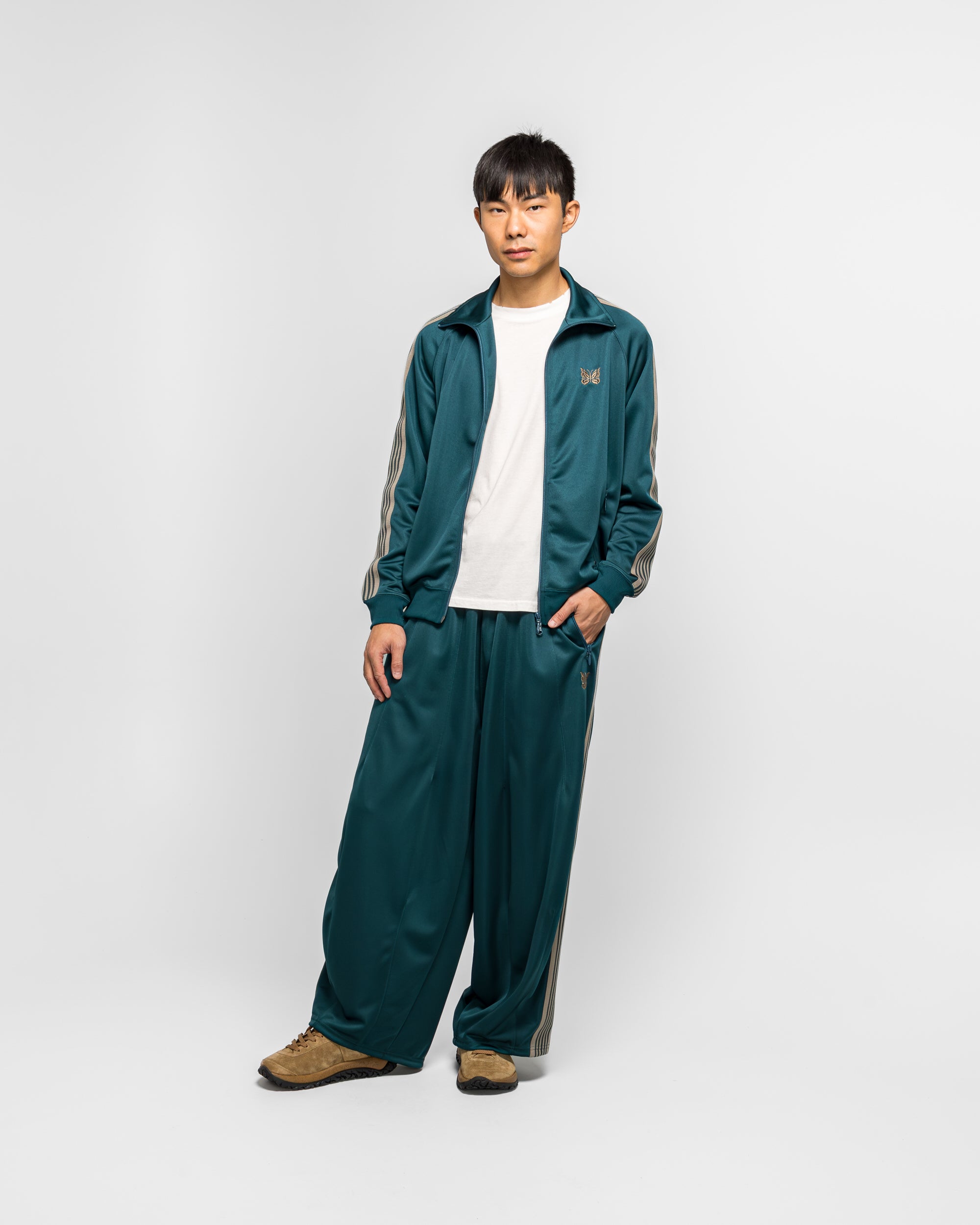 Needles - H.D. Track Pant - Green Poly Smooth | UP THERE