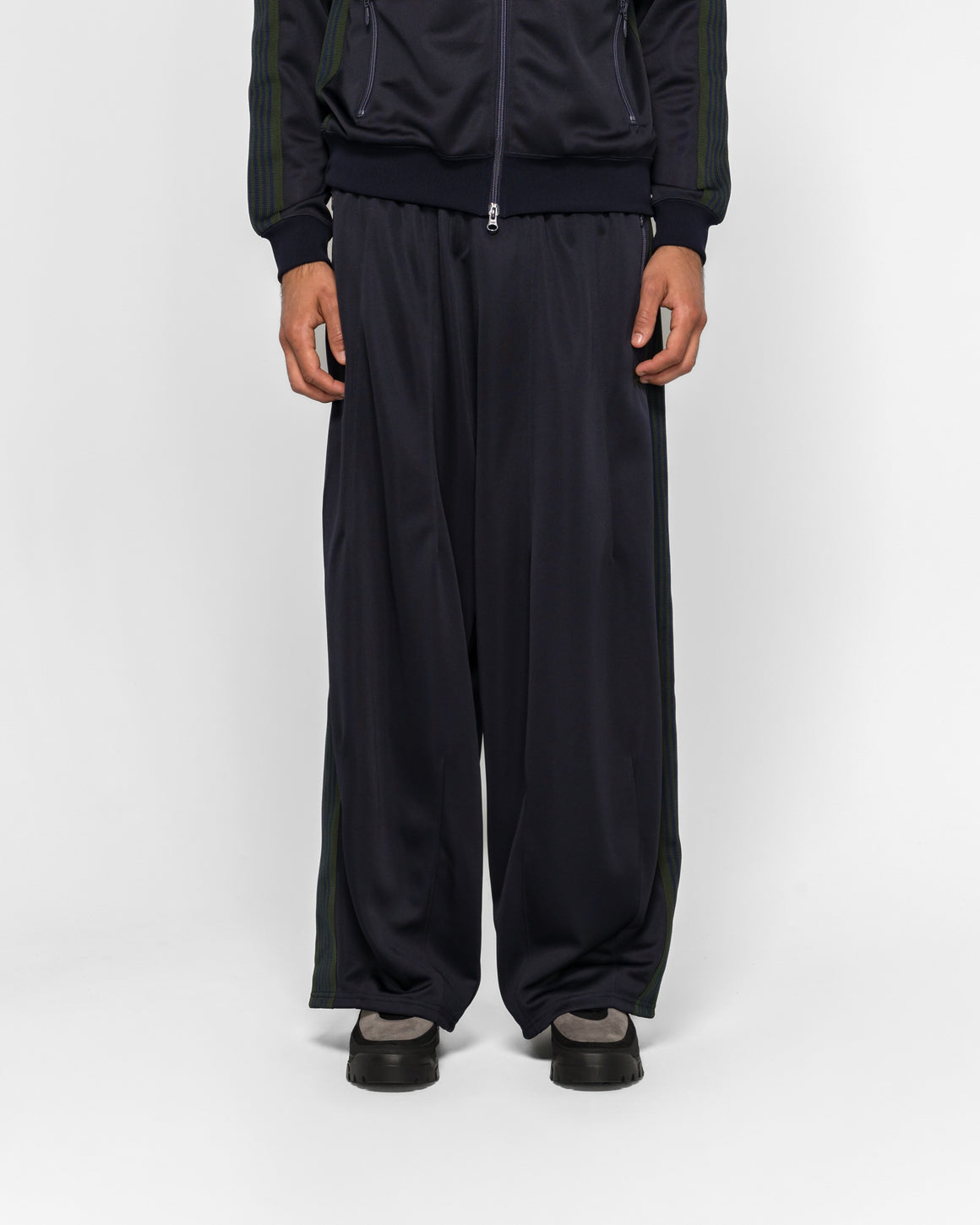 Needles - H.D. Track Pant - Navy Poly Smooth - UP THERE