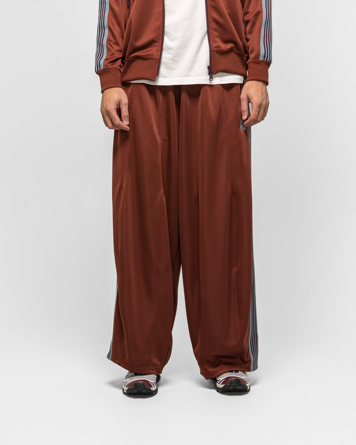 Needles - H.D. Track Pant - Rust Poly Smooth - UP THERE