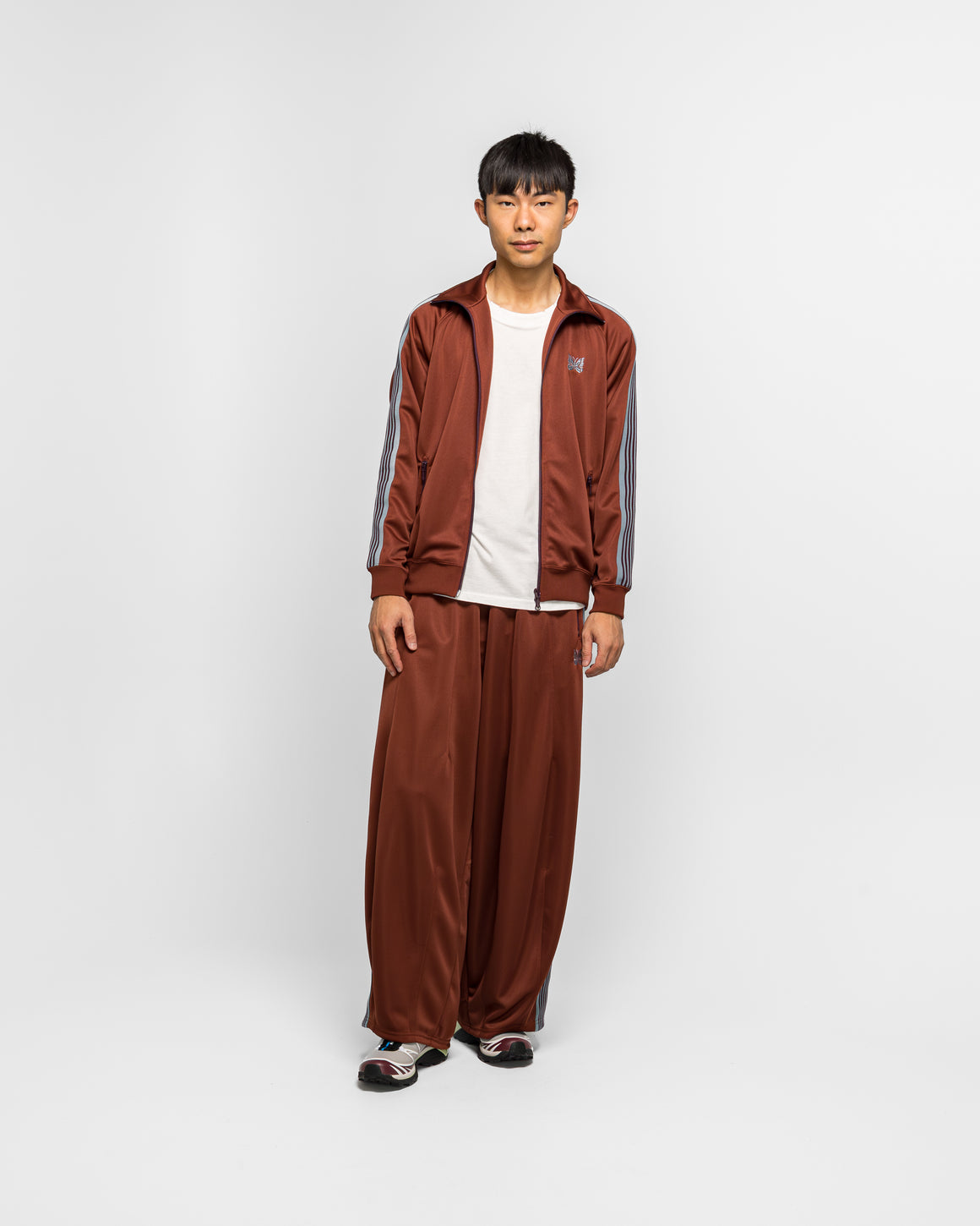 Needles - H.D. Track Pant - Rust Poly Smooth - UP THERE