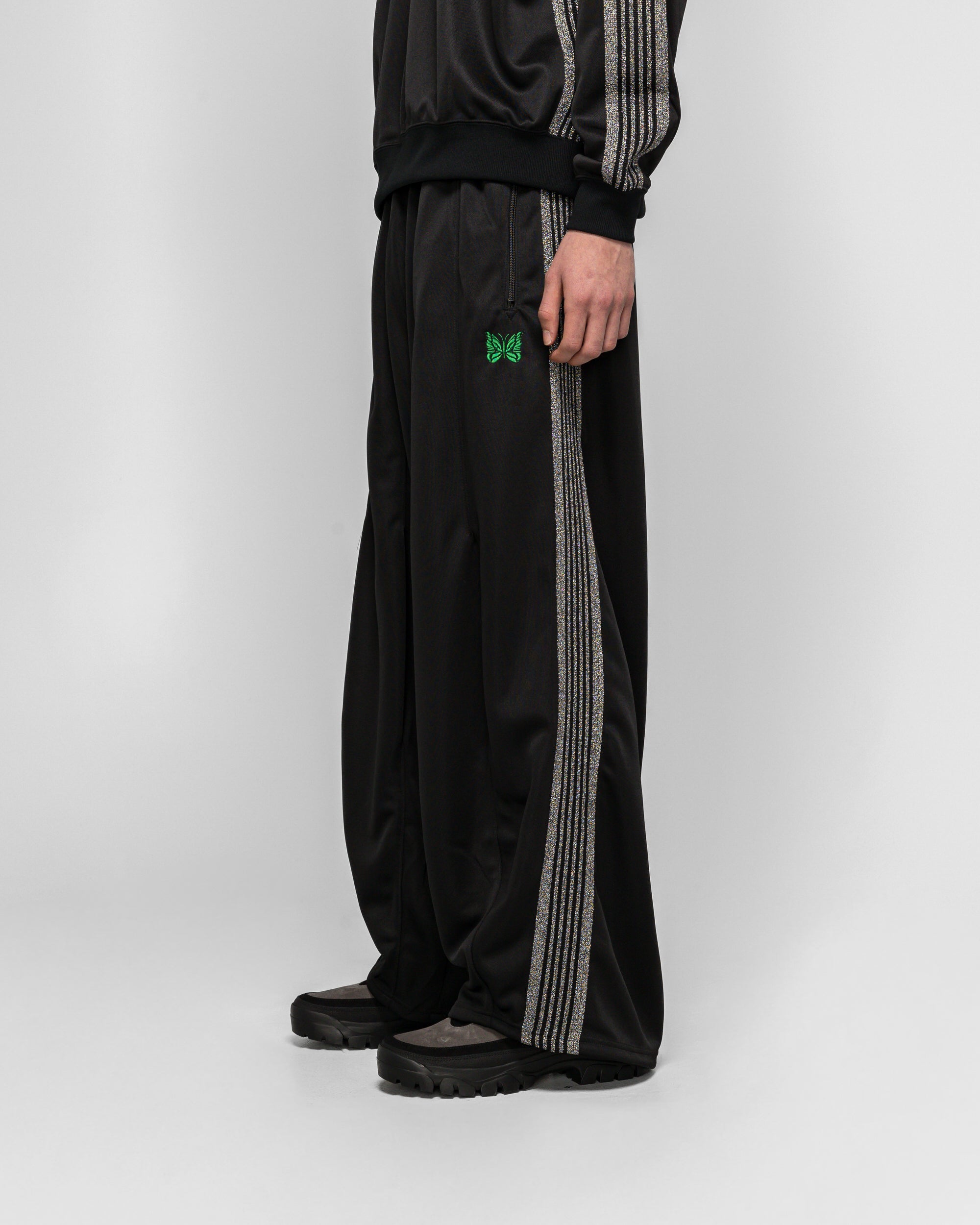 Needles × TW H.D. Track Pant Needles H.D. Track Pant x UP THERE - Black/Silver