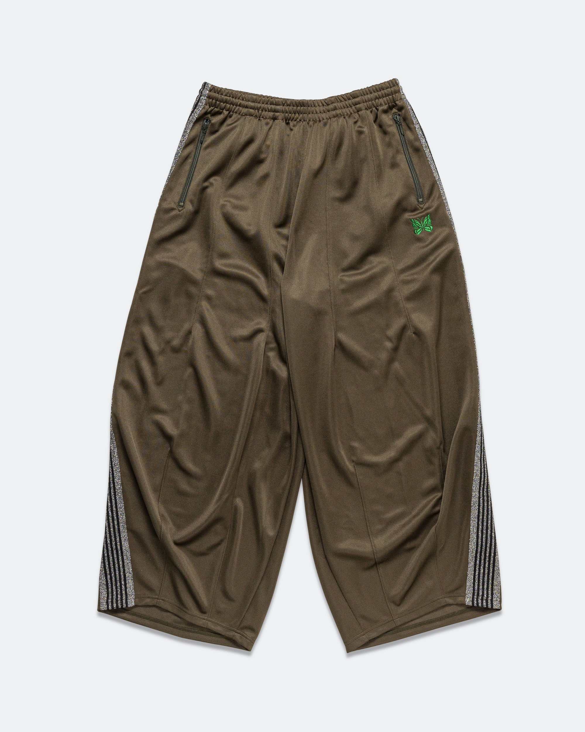 Needles - H.D. Track Pant x UP THERE - Olive Poly Smooth