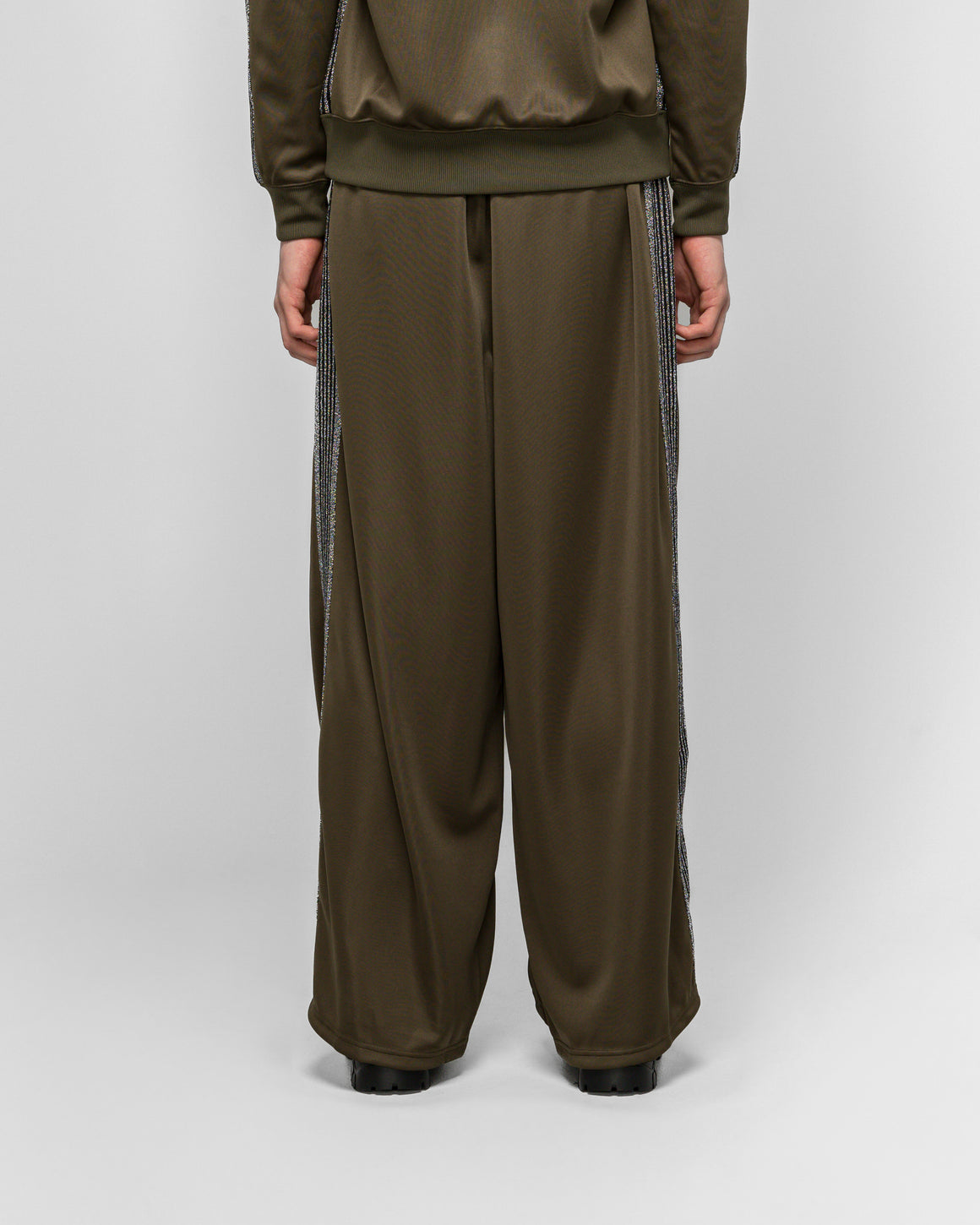 Needles - H.D. Track Pant x UP THERE - Olive/Silver Poly Smooth - UP THERE