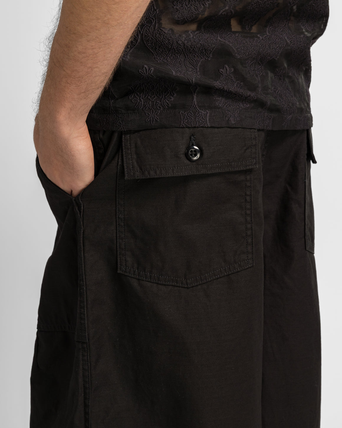 Needles - H.D. Fatigue Pant - Black - UP THERE