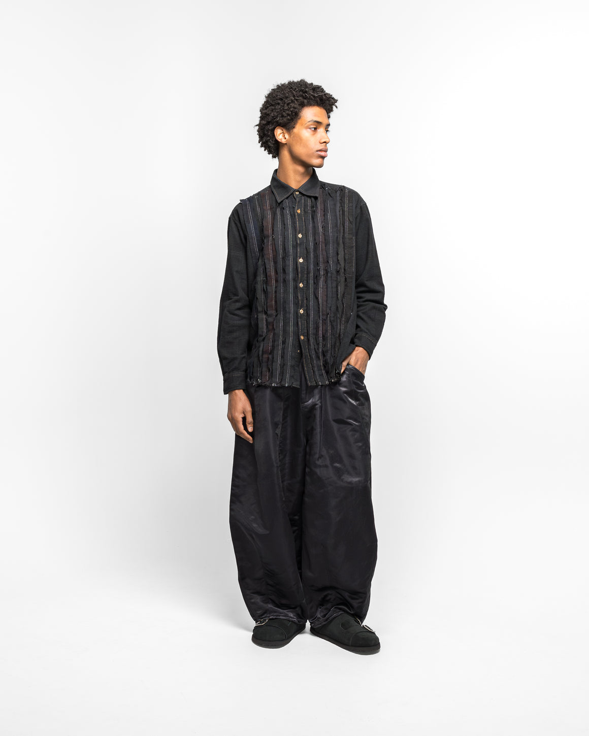 Needles - H.D. Painter Pant - Black C/N Sateen - UP THERE