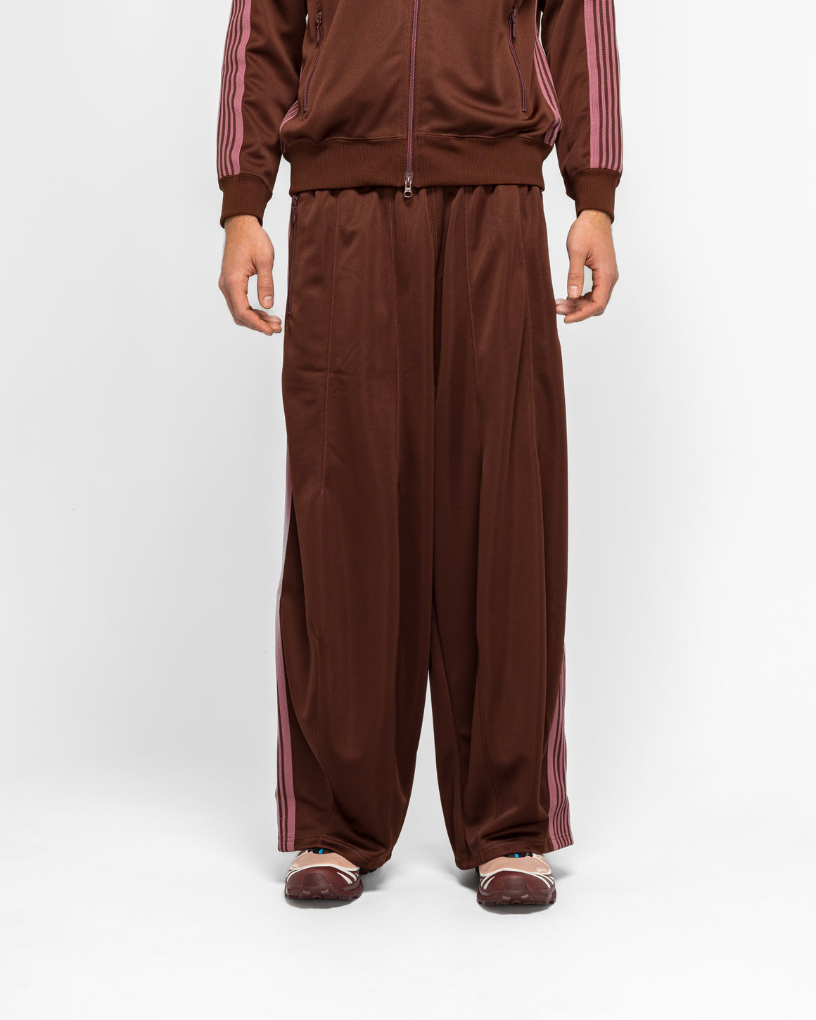 Needles - H.D. Track Pant - Brown Poly Smooth - UP THERE