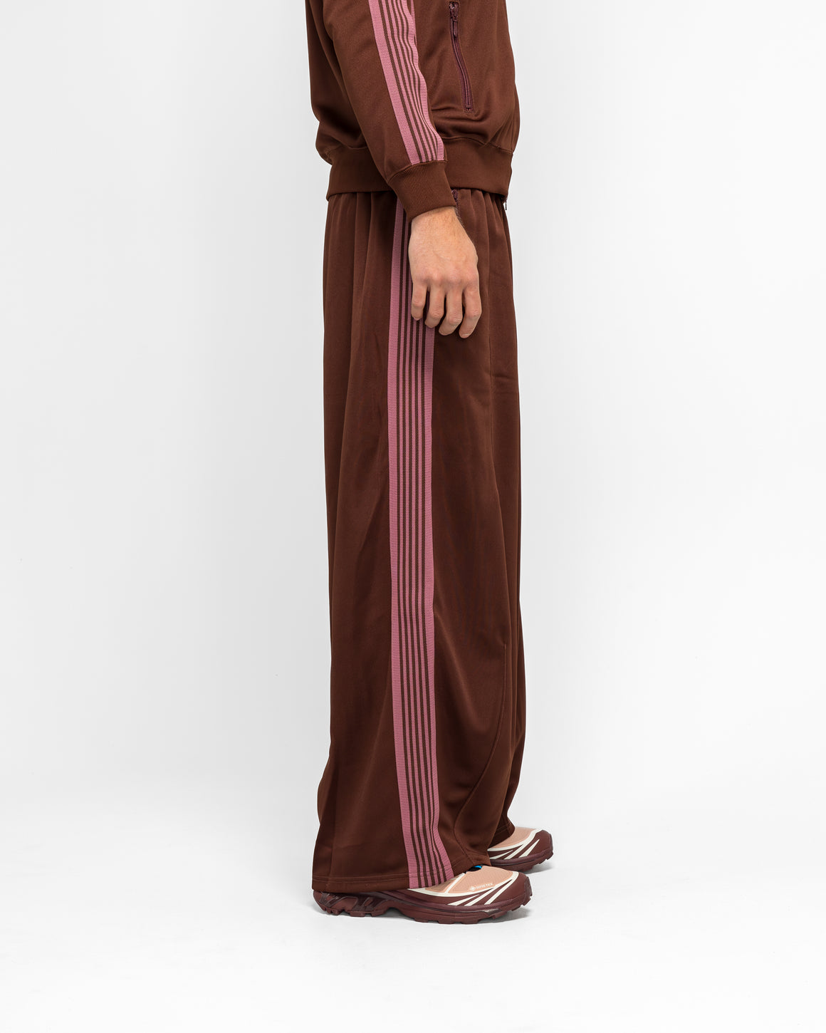 Needles - H.D. Track Pant - Brown Poly Smooth - UP THERE