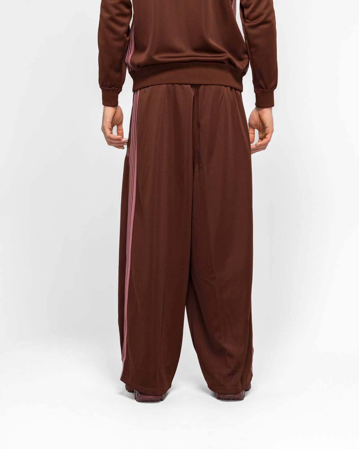 Needles - H.D. Track Pant - Brown Poly Smooth - UP THERE