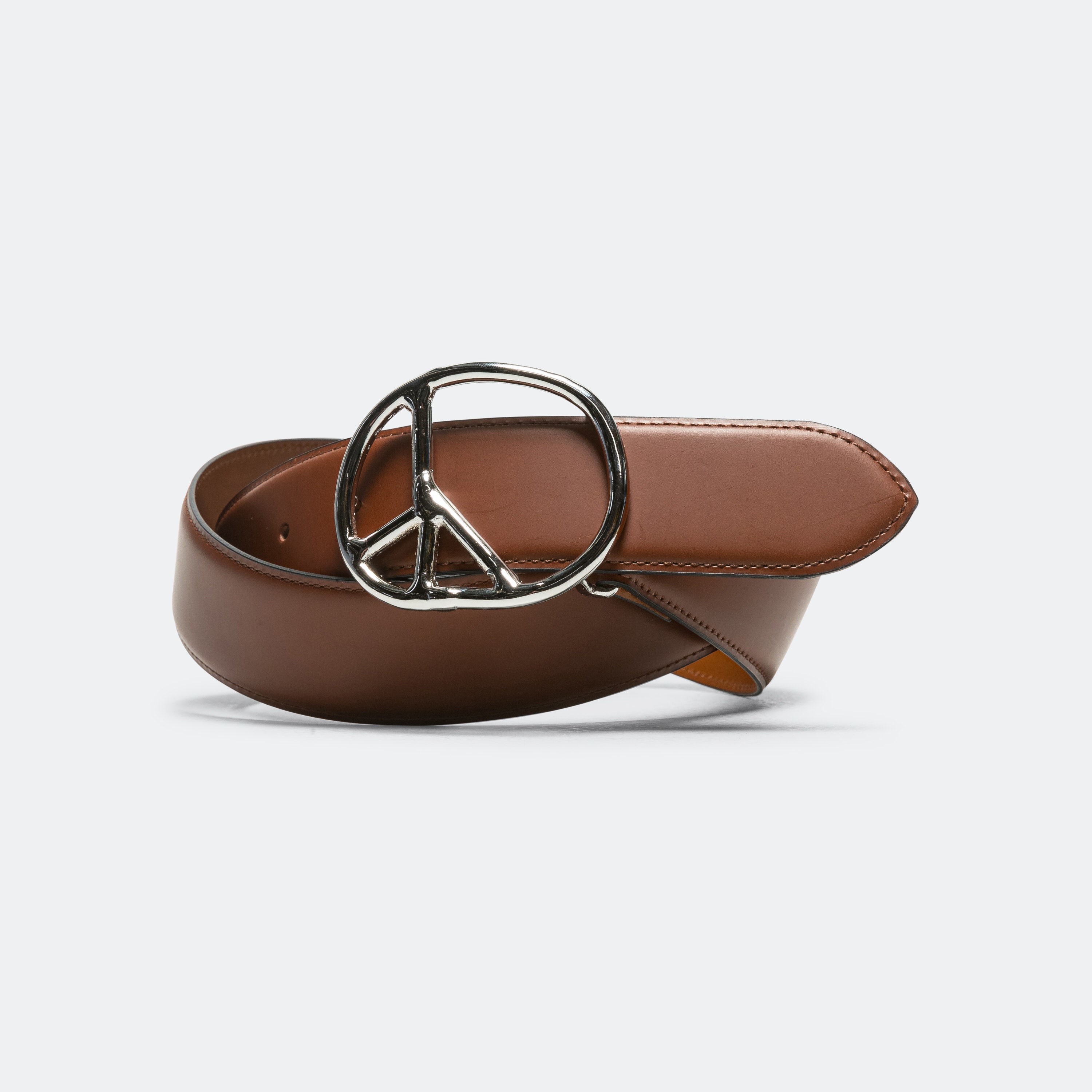小物 needles PEACE BUCKLE BELT Needles Peace Buckle Belt - Brown Steer Leather | UP THERE