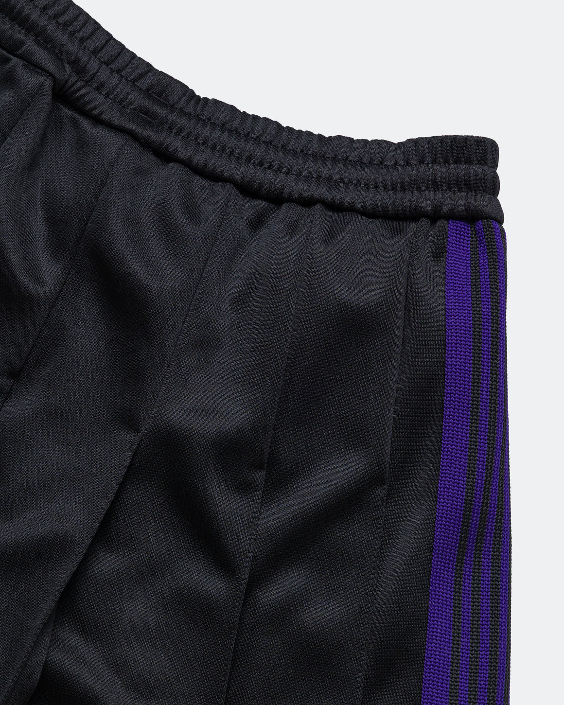 Needles - Pleated Track Skirt - Black Poly Smooth - UP THERE