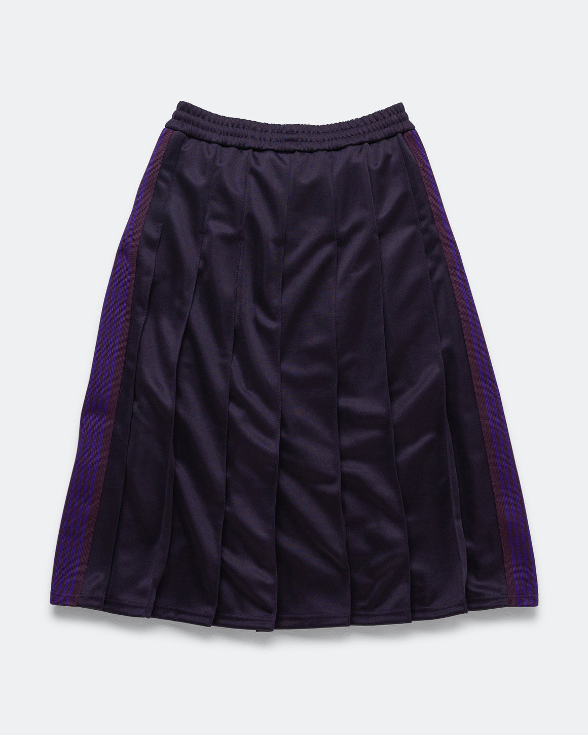 Needles - Pleated Track Skirt - Purple Poly Smooth - UP THERE