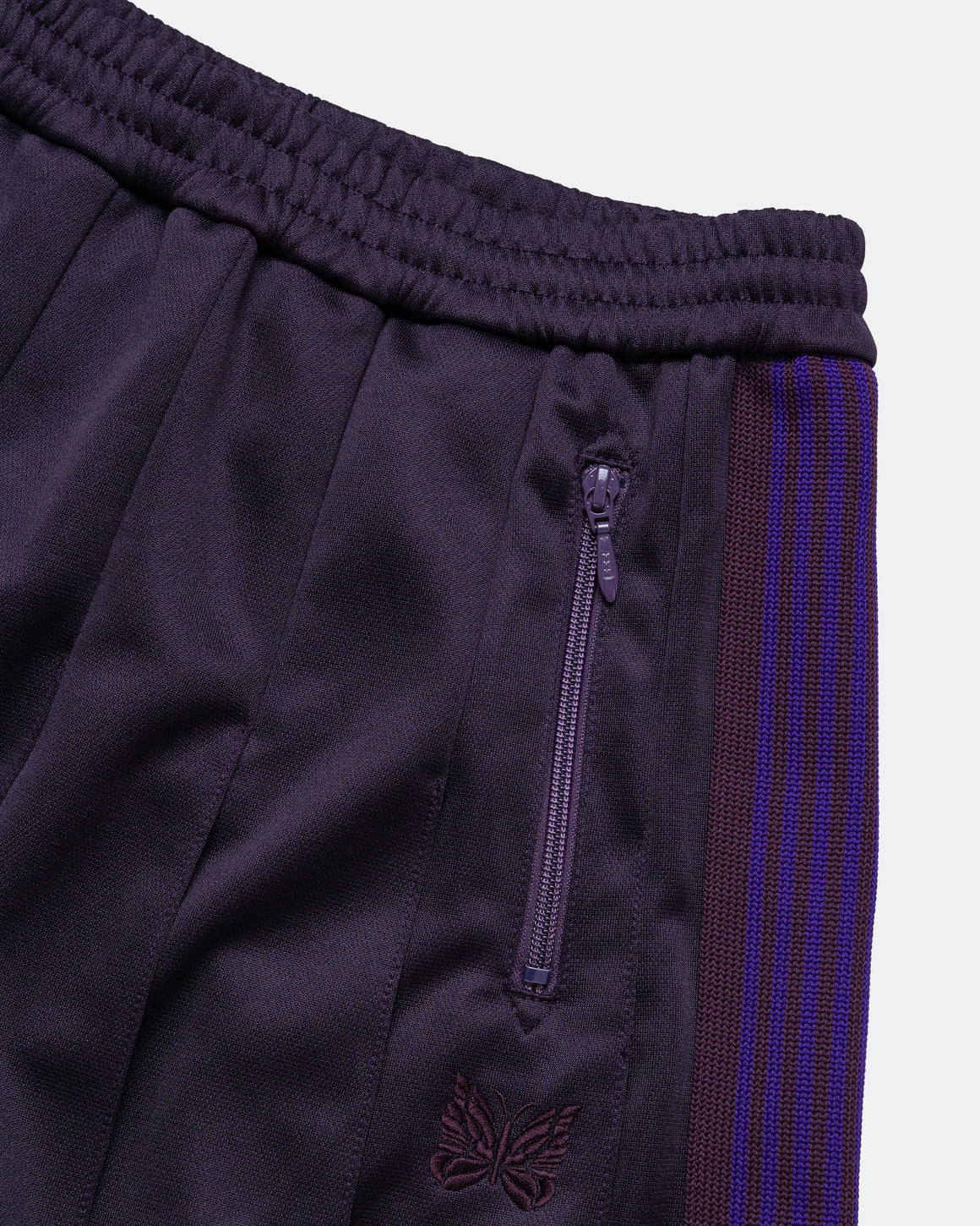 Needles - Pleated Track Skirt - Purple Poly Smooth - UP THERE