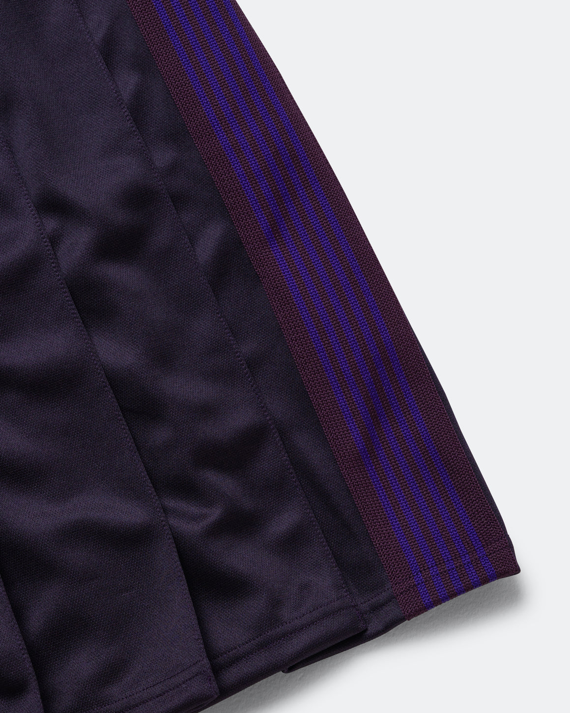 Needles - Pleated Track Skirt - Purple Poly Smooth - UP THERE