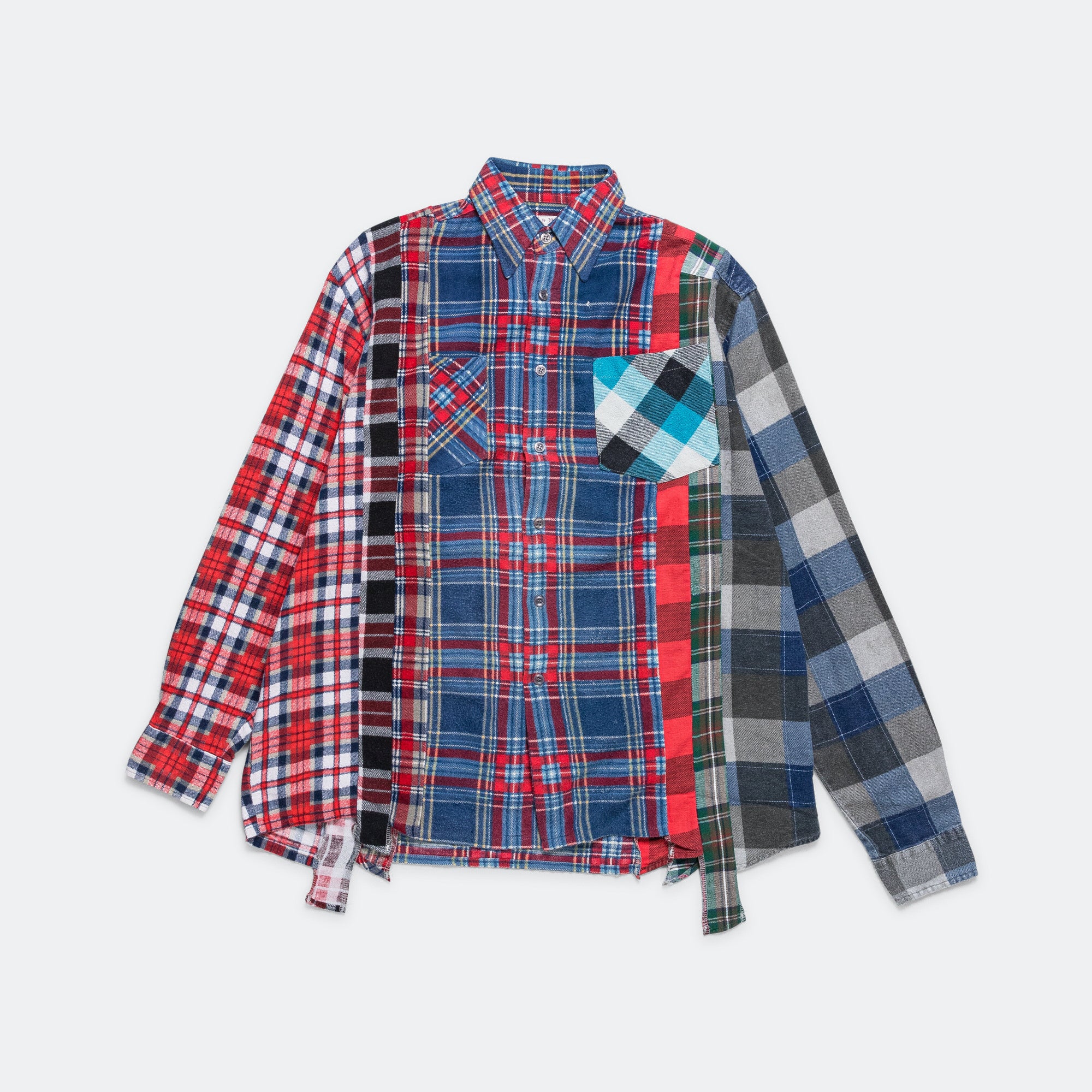 Needles FW24 Rebuild Flannel 7 Cuts Shirt - Medium #7 | UP THERE