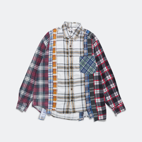 Needles FW24 Rebuild Flannel 7 Cuts Shirt - X-Small #1 | UP THERE