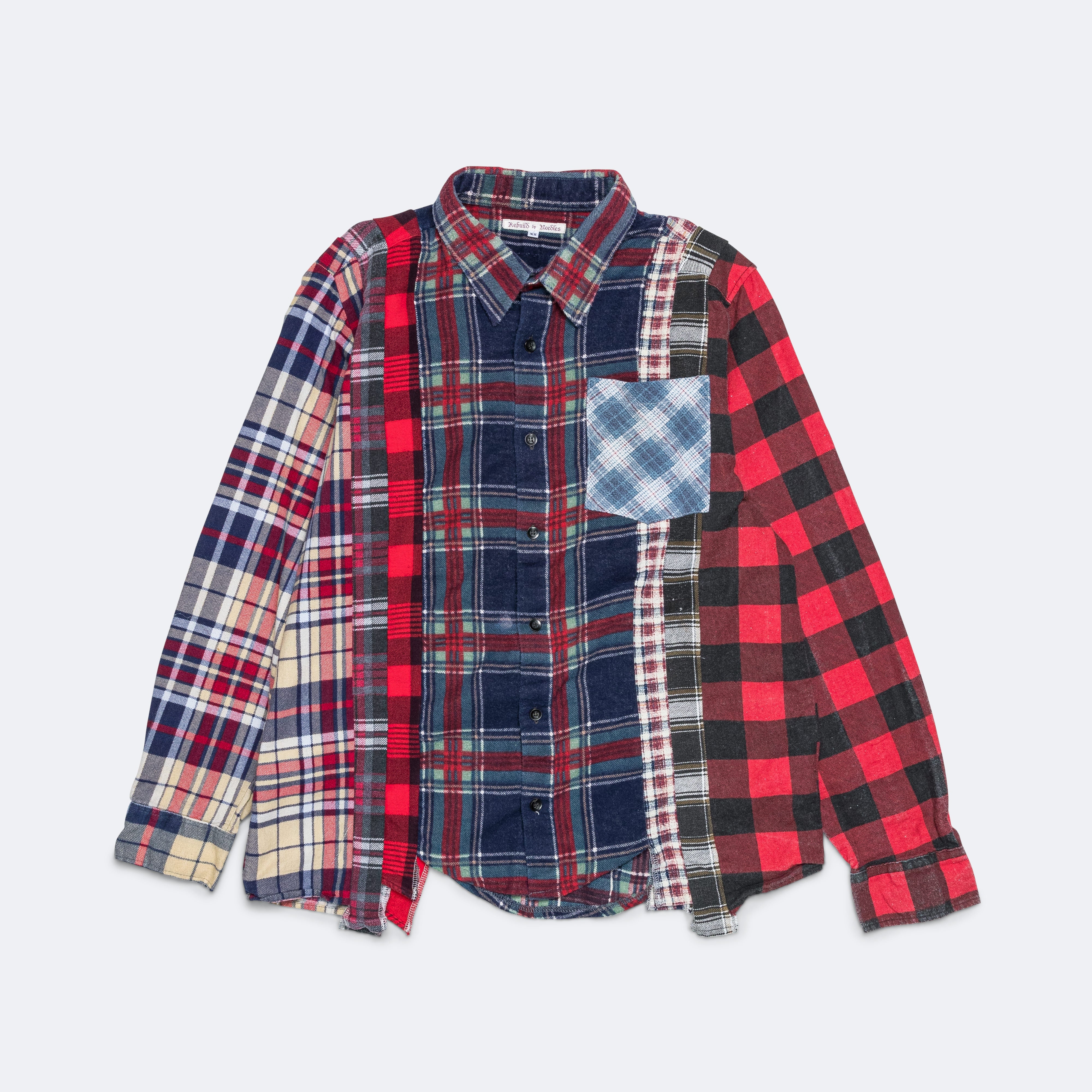 Rebuild by Needles Flannel Shirt 7 Cuts Shirt new XS red