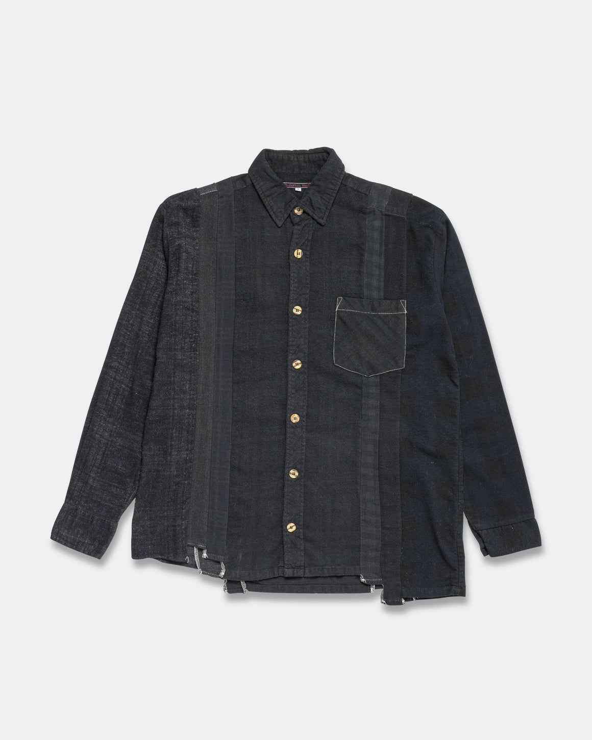 Needles - Rebuild Flannel 7 Cuts Shirt FW25 Overdye - Small #3 - UP THERE