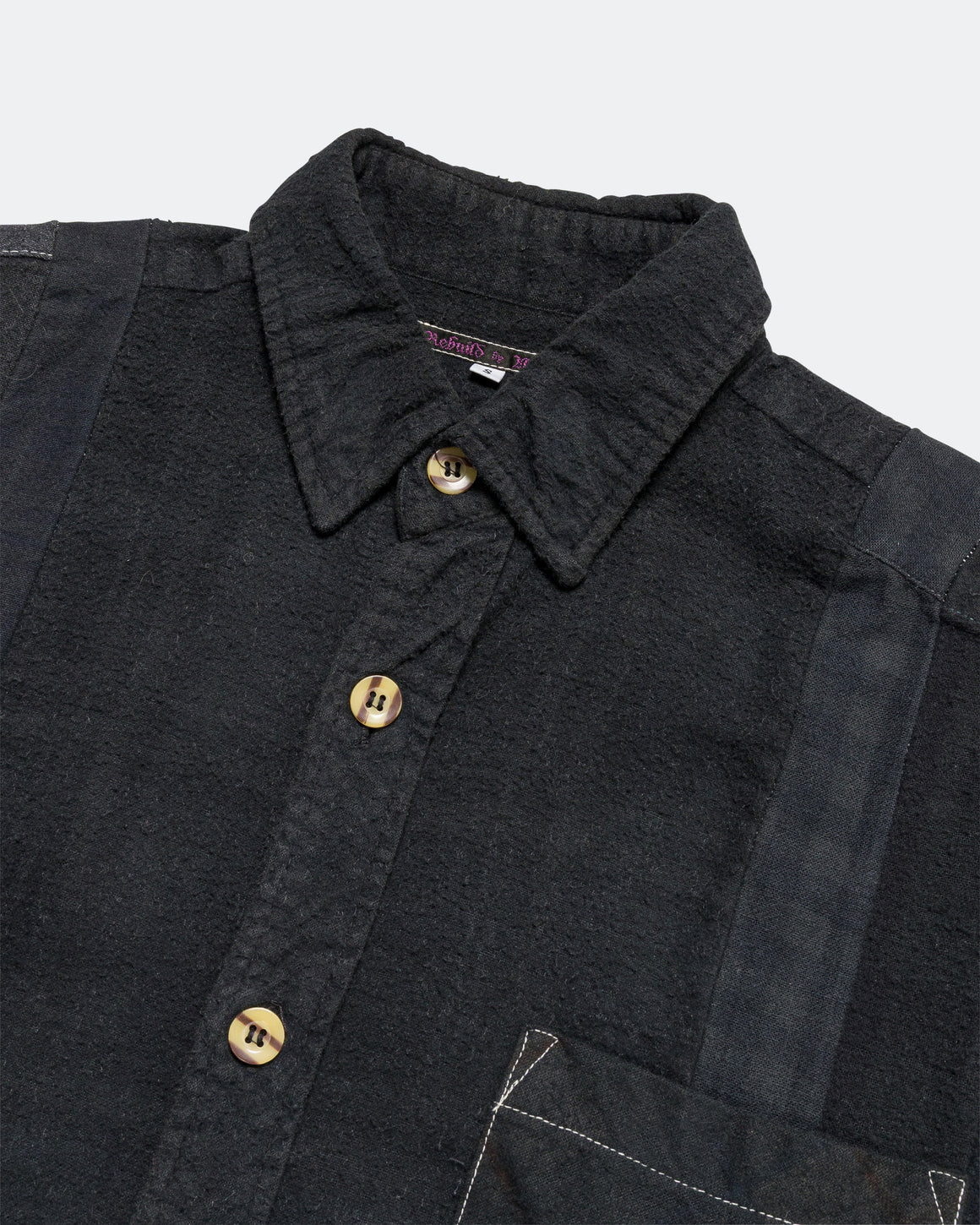 Needles - Rebuild Flannel 7 Cuts Shirt FW25 Overdye - Small #3 - UP THERE