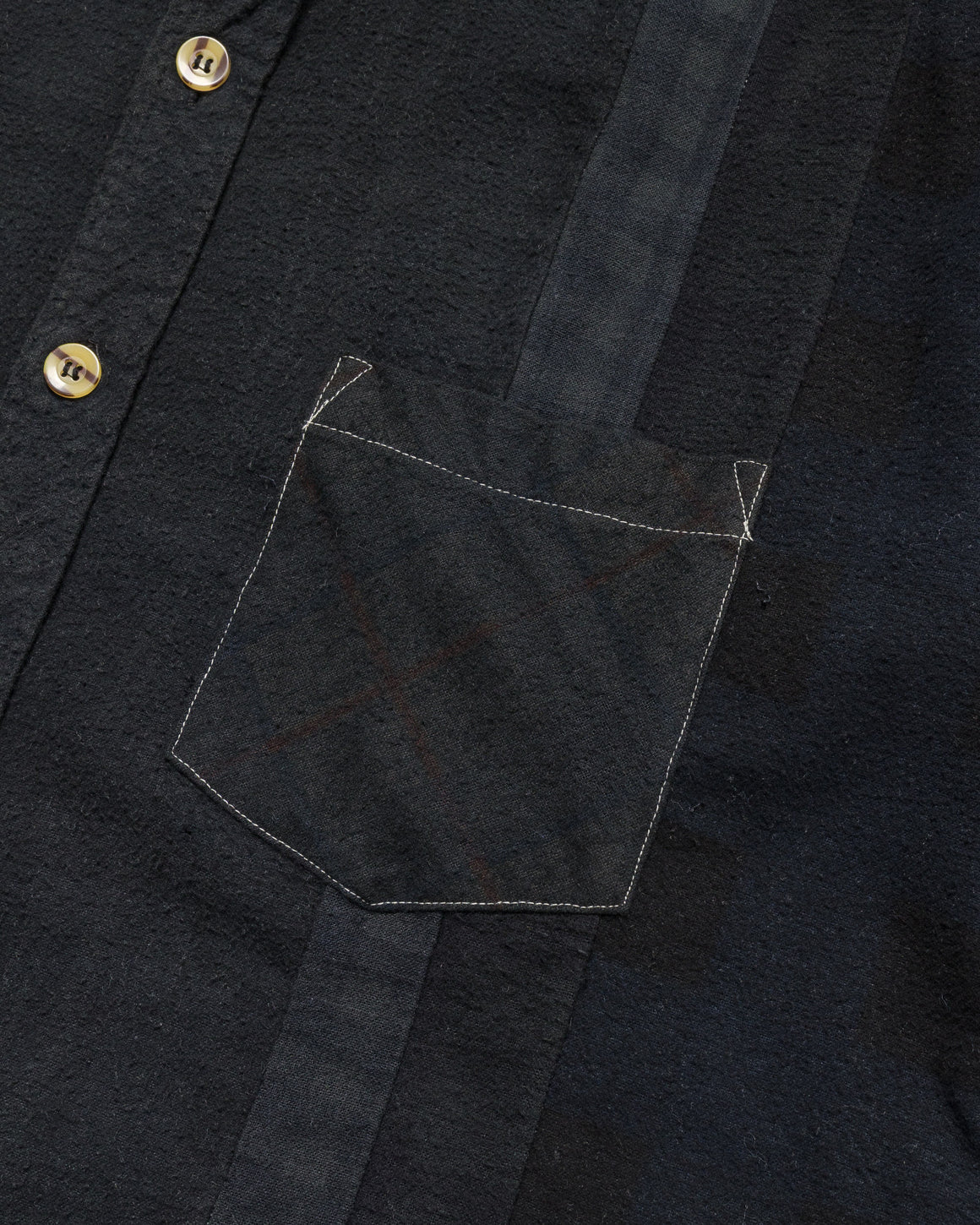 Needles - Rebuild Flannel 7 Cuts Shirt FW25 Overdye - Small #3 - UP THERE