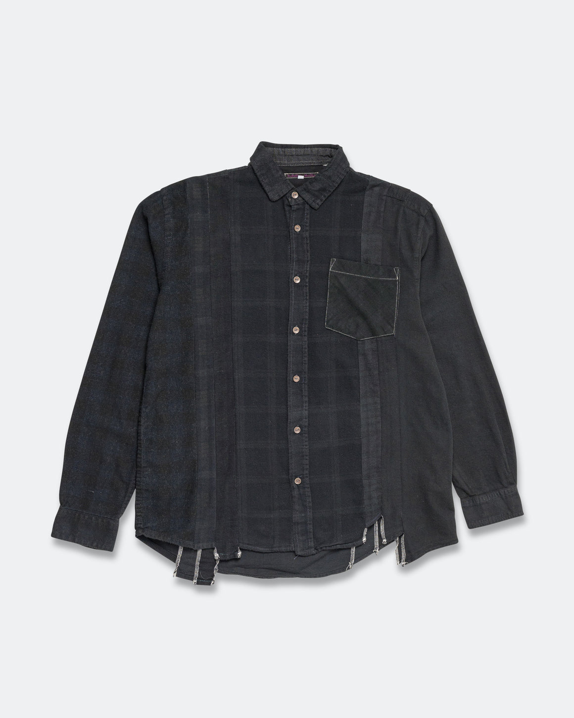 Needles - Rebuild Flannel 7 Cuts Shirt FW25 Overdye - Small #4 - UP THERE