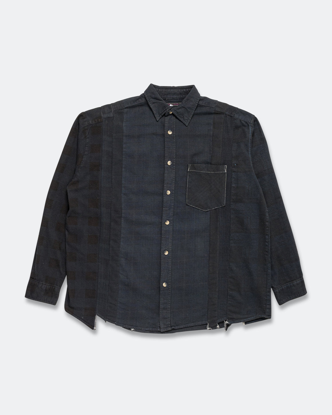 Needles - Rebuild Flannel 7 Cuts Shirt FW25 Overdye - X-Large #2 - UP THERE