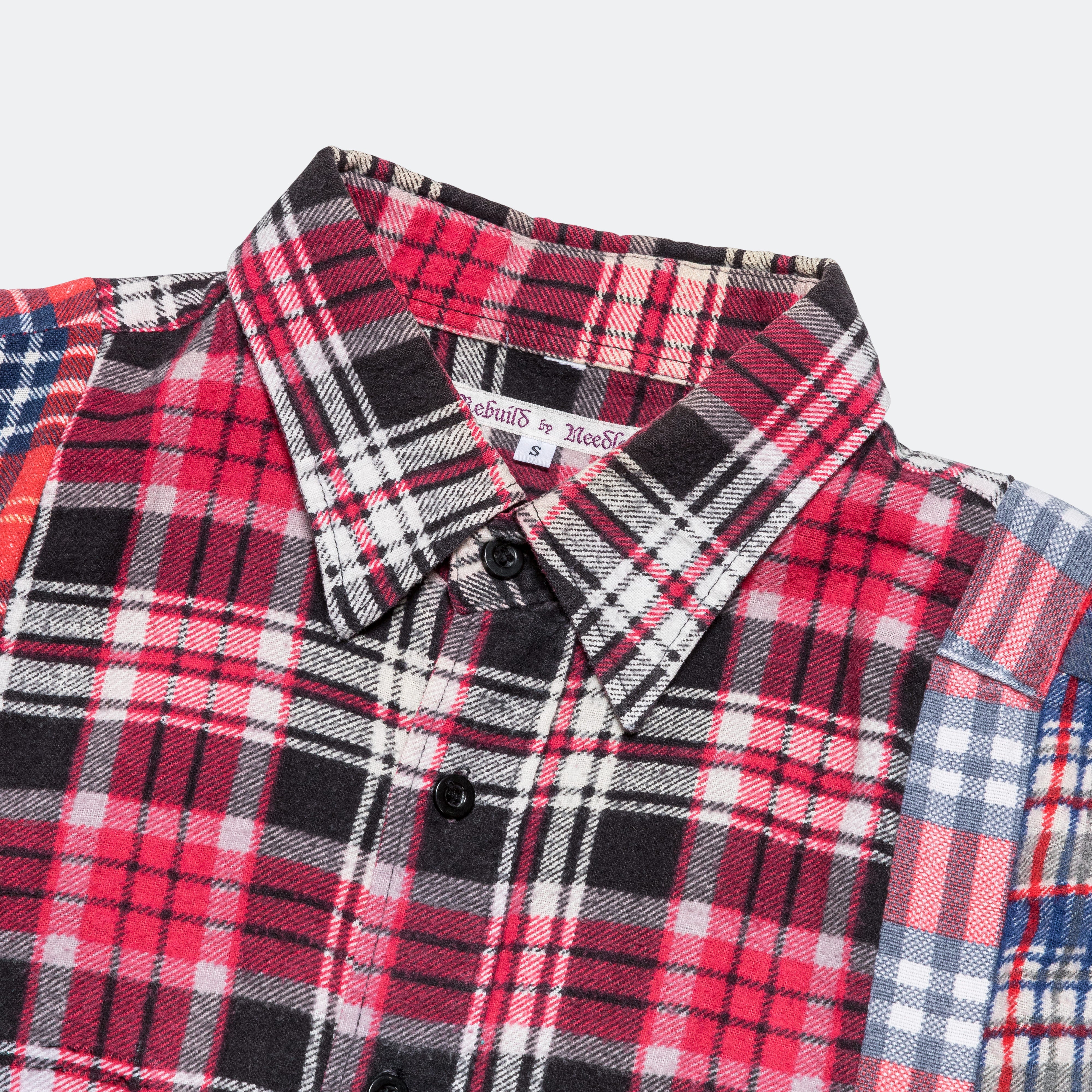 Needles - Rebuild Flannel 7 Cuts Shirt - Small #1 | UP THERE