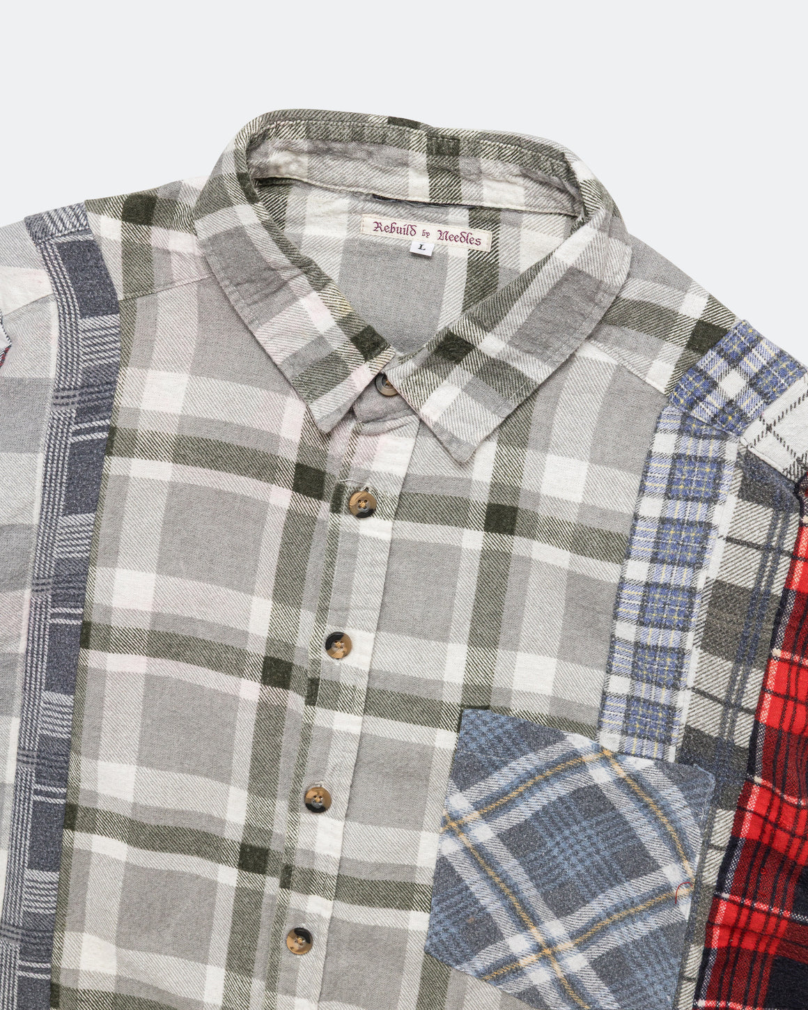 Needles - Rebuild Flannel 7 Cuts Shirt SS26 - Large #1 - UP THERE