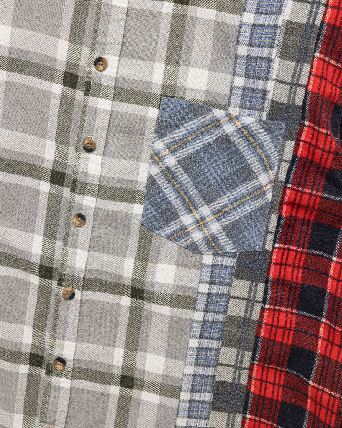 Needles - Rebuild Flannel 7 Cuts Shirt SS26 - Large #1 - UP THERE