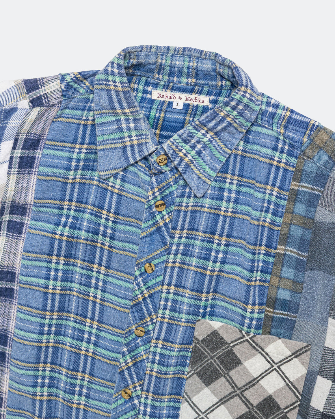 Needles - Rebuild Flannel 7 Cuts Shirt SS26 - Large #5 - UP THERE