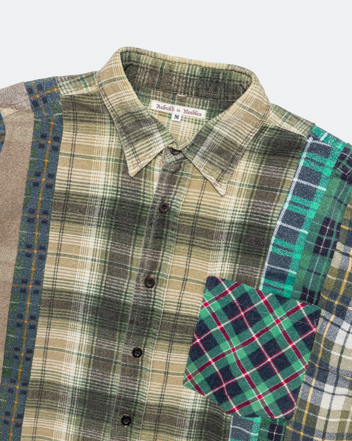 Needles - Rebuild Flannel 7 Cuts Shirt SS26 - Medium #1 - UP THERE