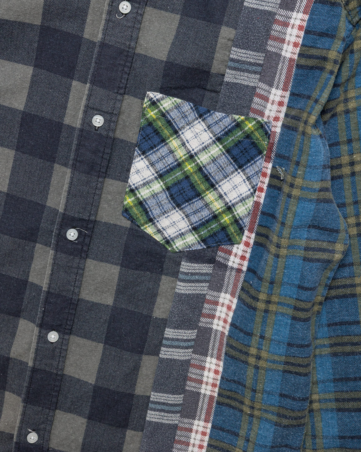 Needles - Rebuild Flannel 7 Cuts Shirt SS26 - Medium #2 - UP THERE