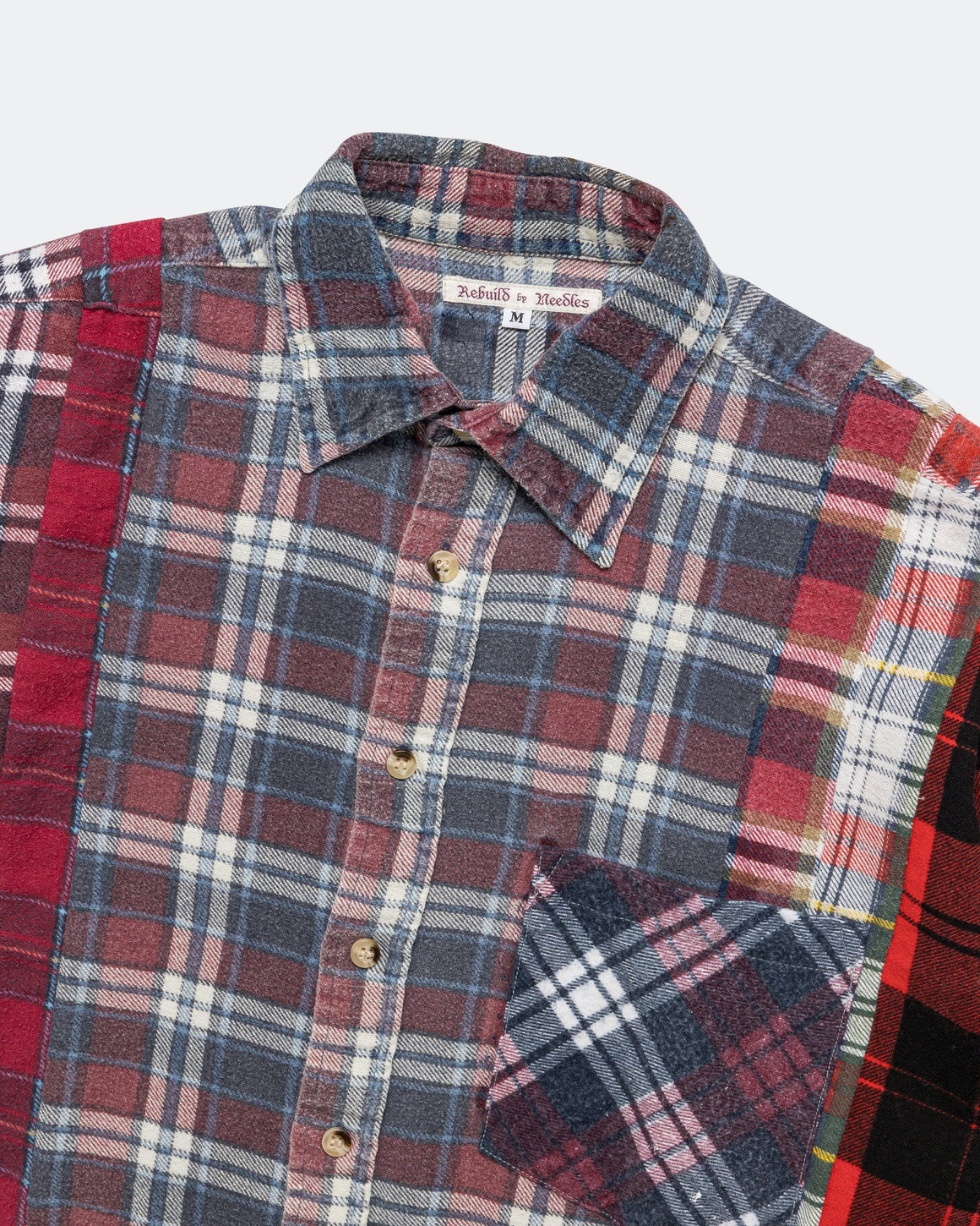Needles - Rebuild Flannel 7 Cuts Shirt SS26 - Medium #4 - UP THERE