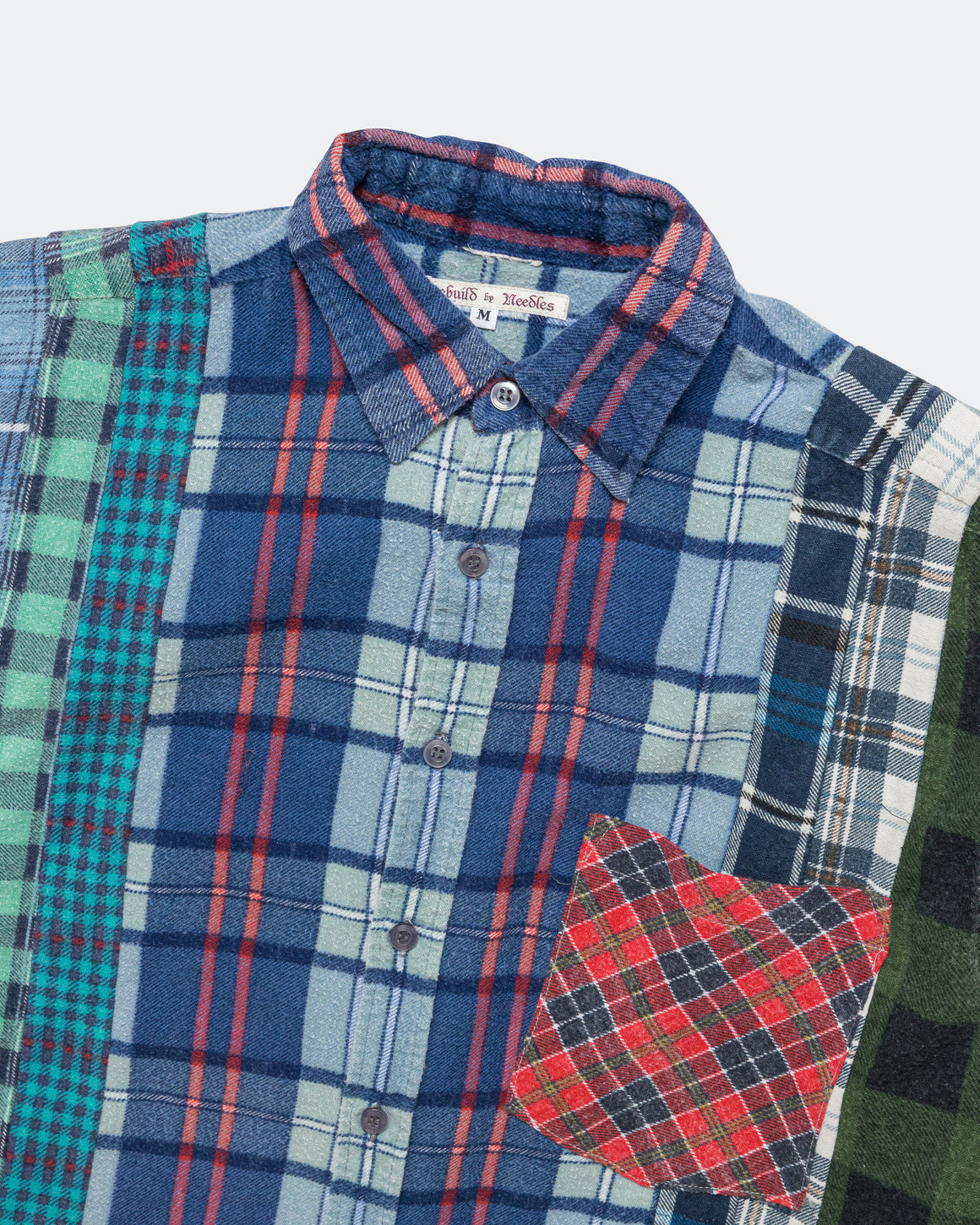 Needles - Rebuild Flannel 7 Cuts Shirt SS26 - Medium #5 - UP THERE
