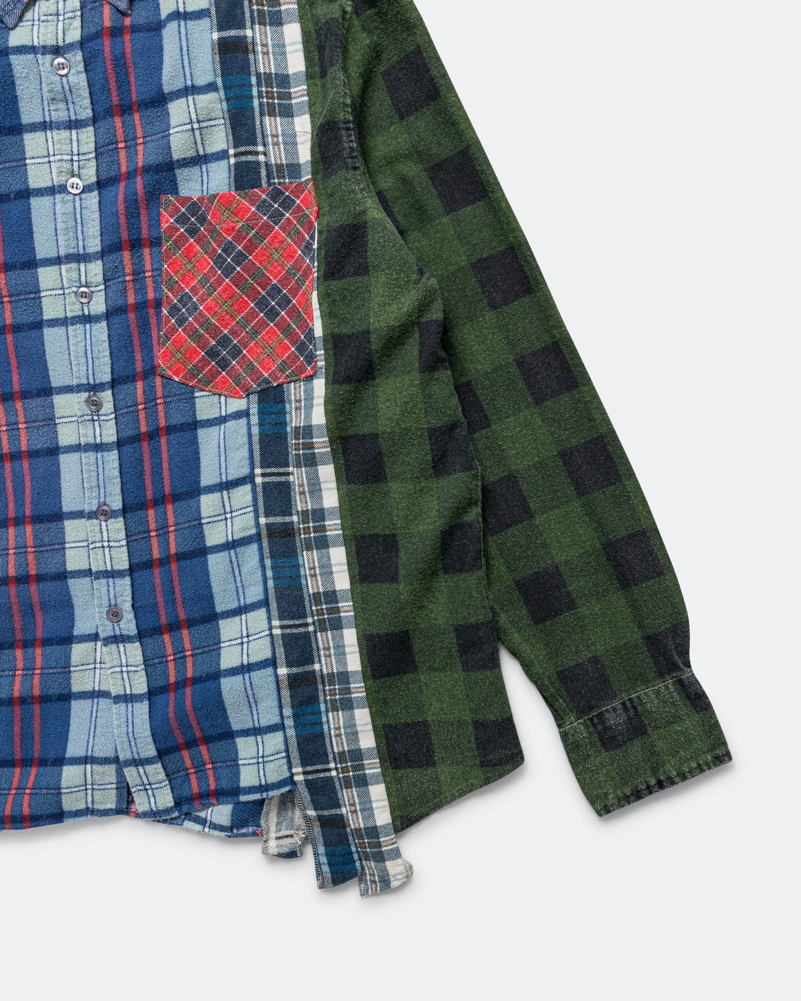 Needles - Rebuild Flannel 7 Cuts Shirt SS26 - Medium #5 - UP THERE