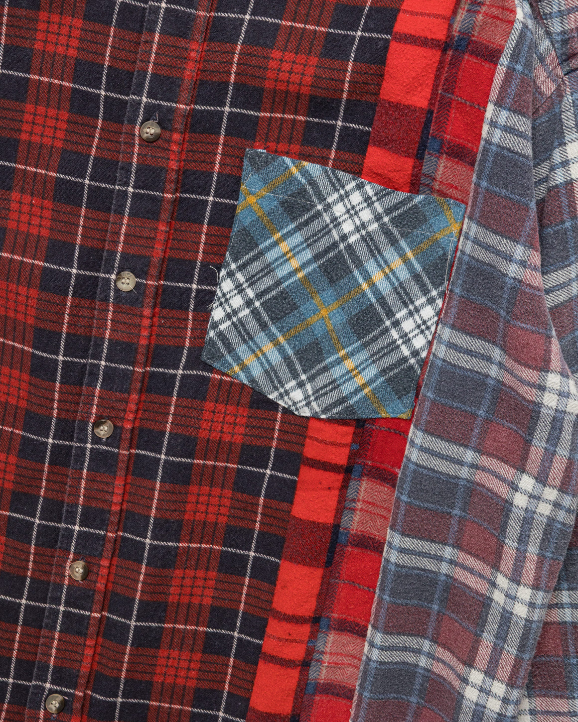 Needles - Rebuild Flannel 7 Cuts Shirt SS26 - Medium #6 - UP THERE