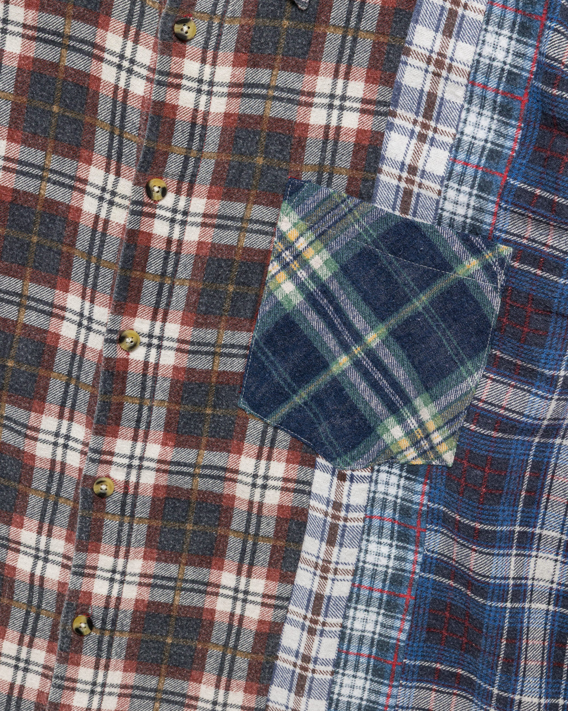 Needles - Rebuild Flannel 7 Cuts Shirt SS26 - Small #1 - UP THERE