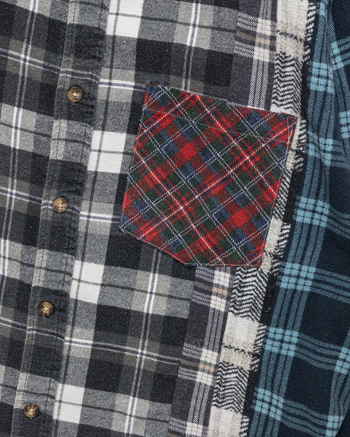 Needles - Rebuild Flannel 7 Cuts Shirt SS26 - Small #3 - UP THERE