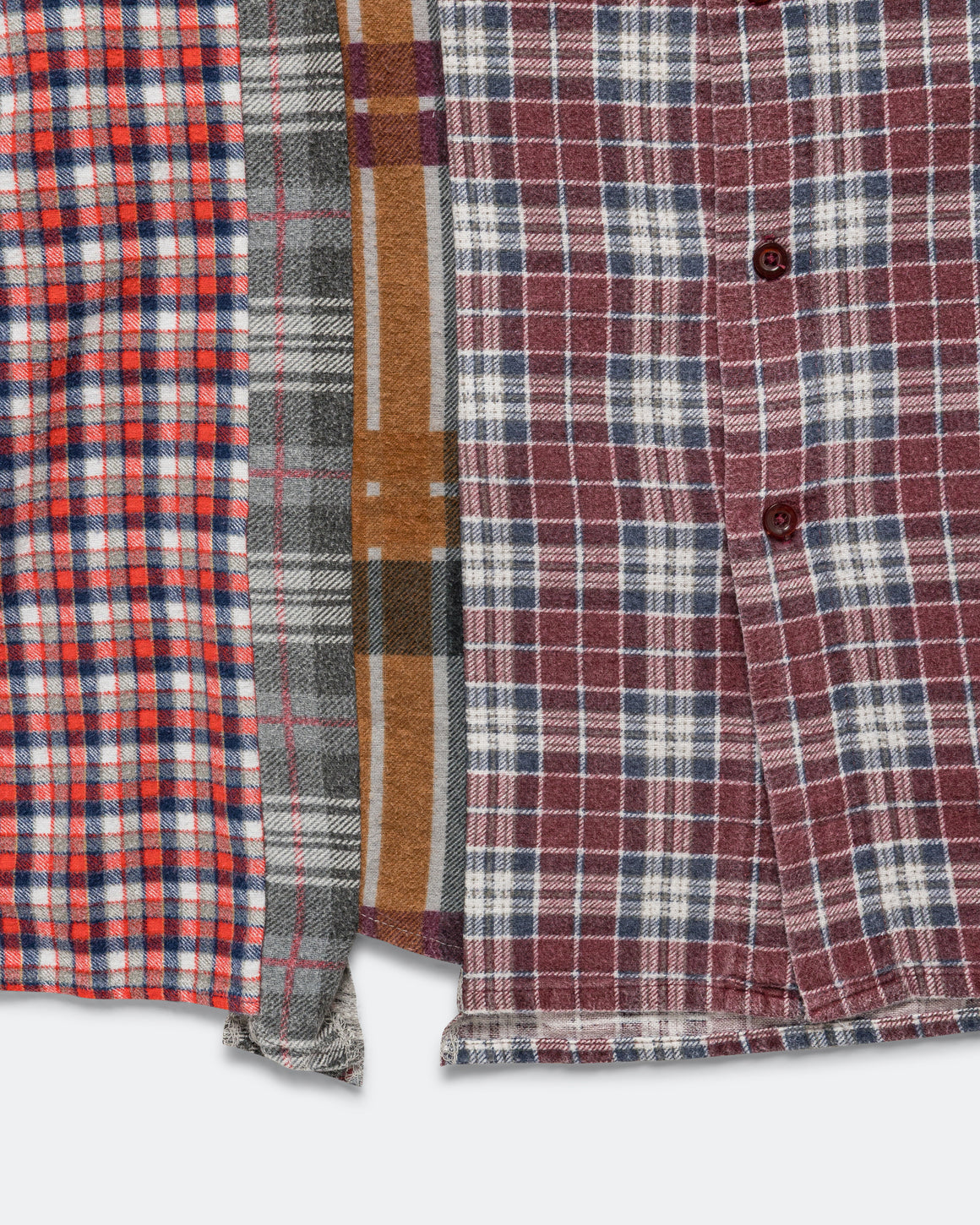 Needles - Rebuild Flannel 7 Cuts Shirt SS26 - X-Small #1 - UP THERE