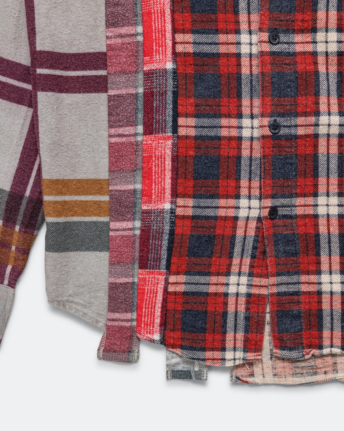 Needles - Rebuild Flannel 7 Cuts Shirt SS26 - X-Small #2 - UP THERE