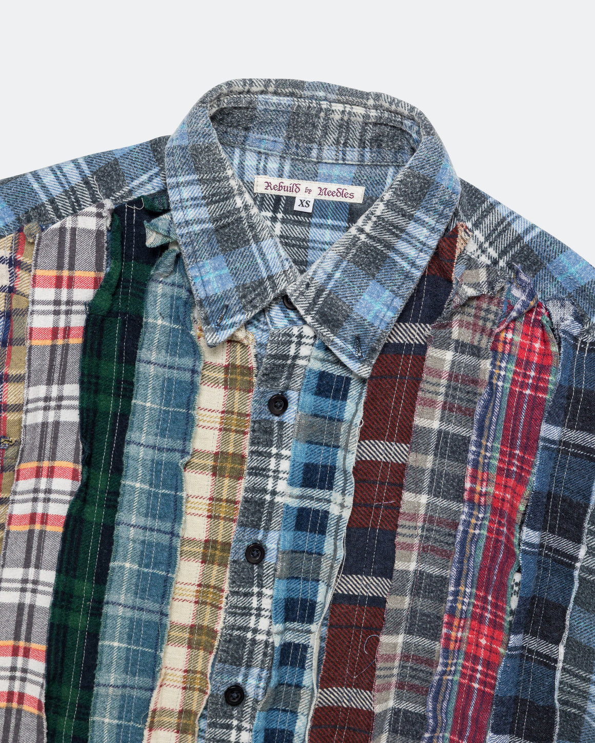 Needles - Rebuild Flannel Ribbon Shirt SS26 - X-Small #1 - UP THERE