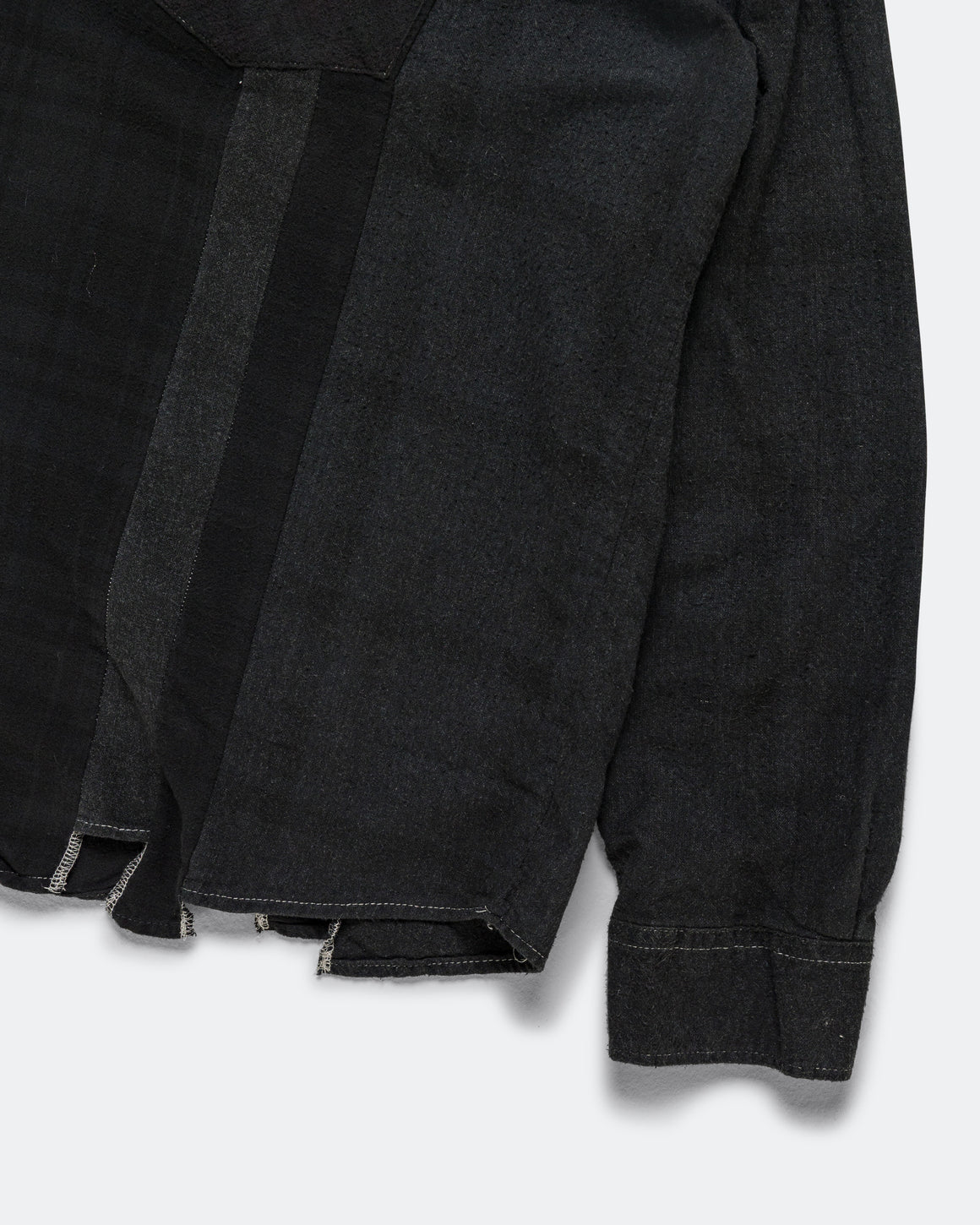 Needles - Rebuild Flannel Shirt 7 Cuts Shirt Over Dye FW26 - Black Large #3 - UP THERE