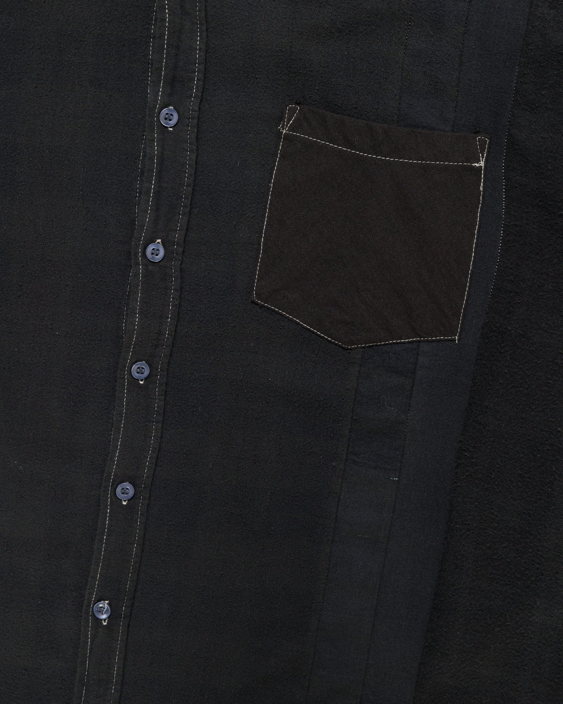 Needles - Rebuild Flannel Shirt 7 Cuts Shirt Over Dye FW26 - Black Large #5 - UP THERE