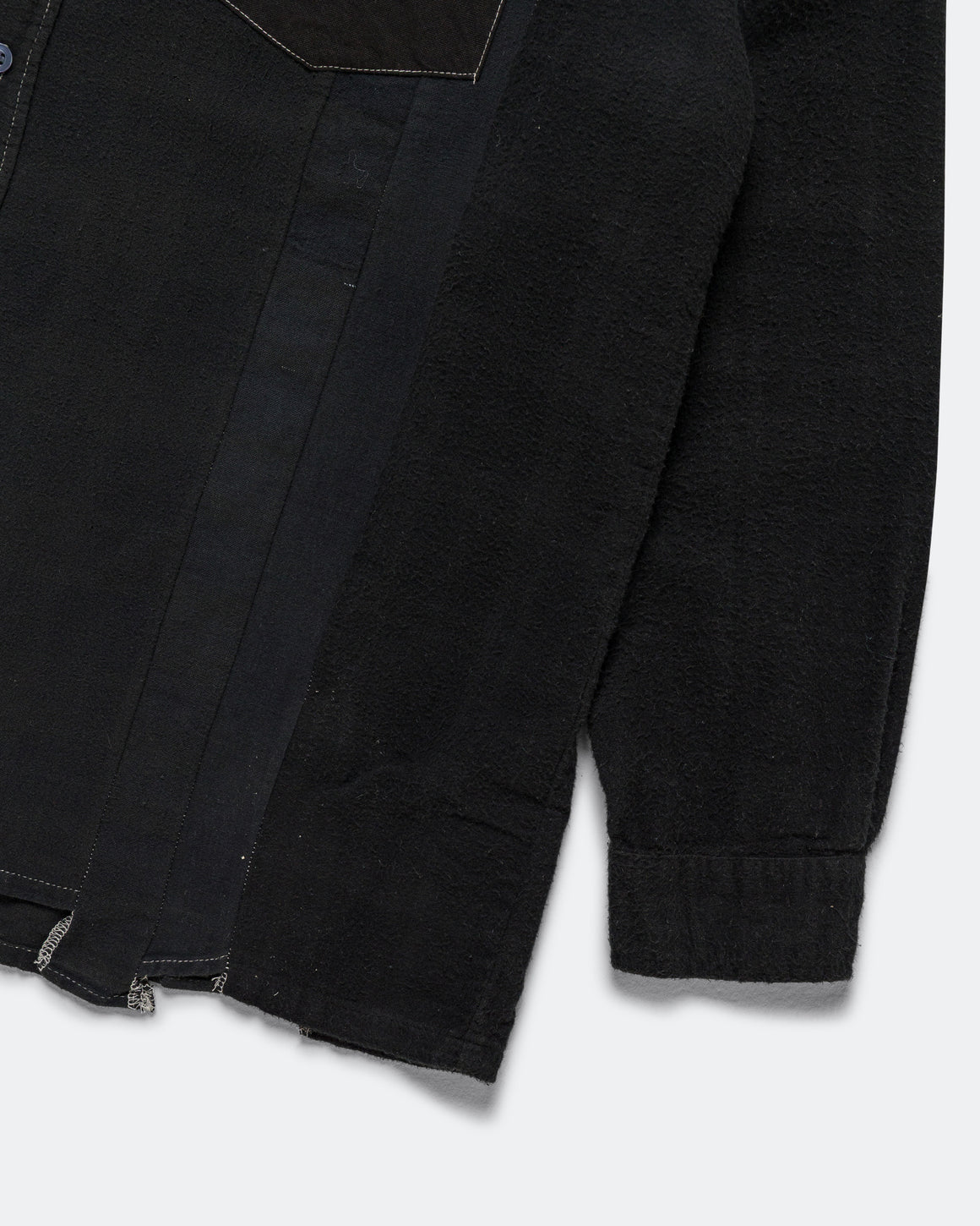 Needles - Rebuild Flannel Shirt 7 Cuts Shirt Over Dye FW26 - Black Large #5 - UP THERE