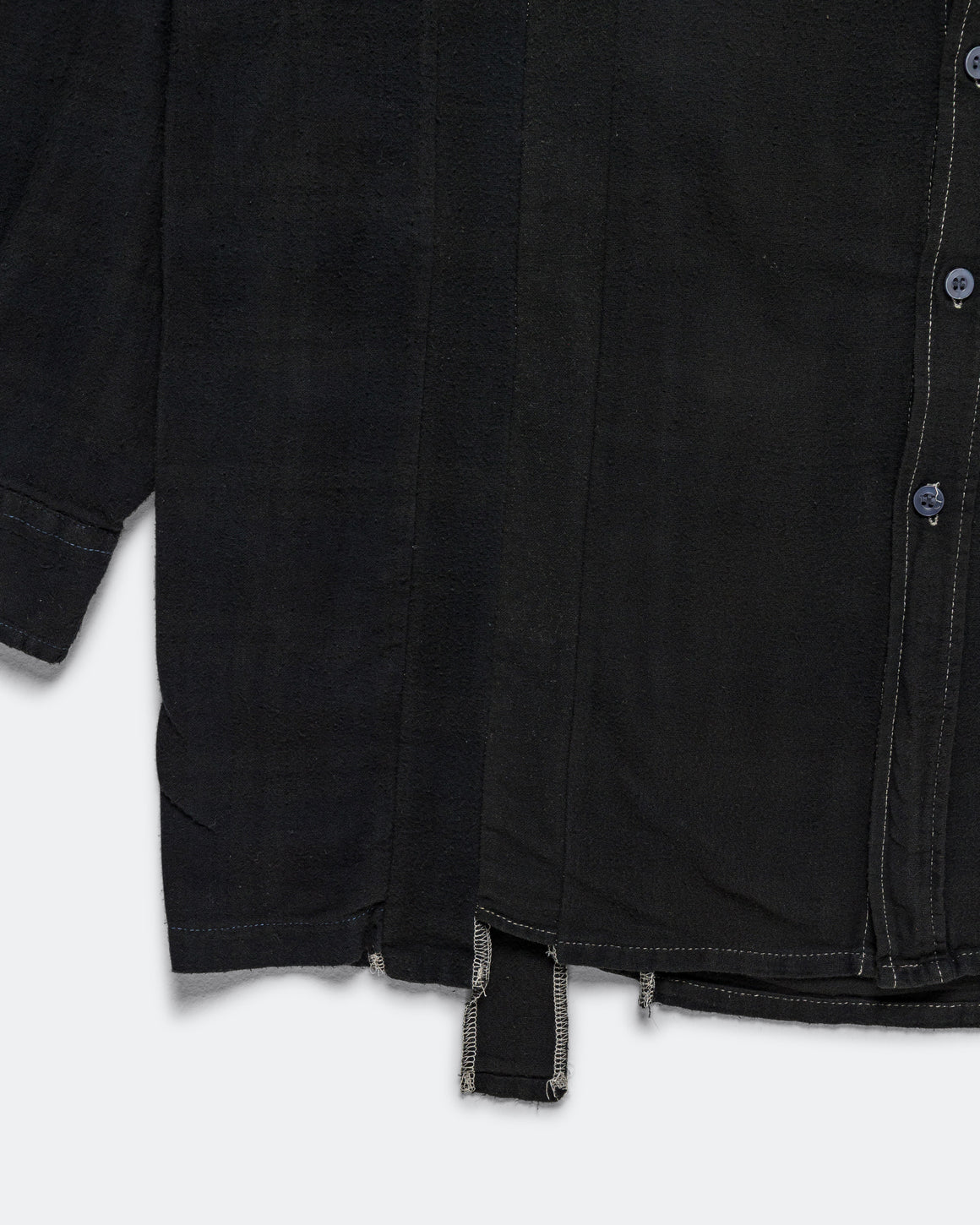 Needles - Rebuild Flannel Shirt 7 Cuts Shirt Over Dye FW26 - Black Large #5 - UP THERE