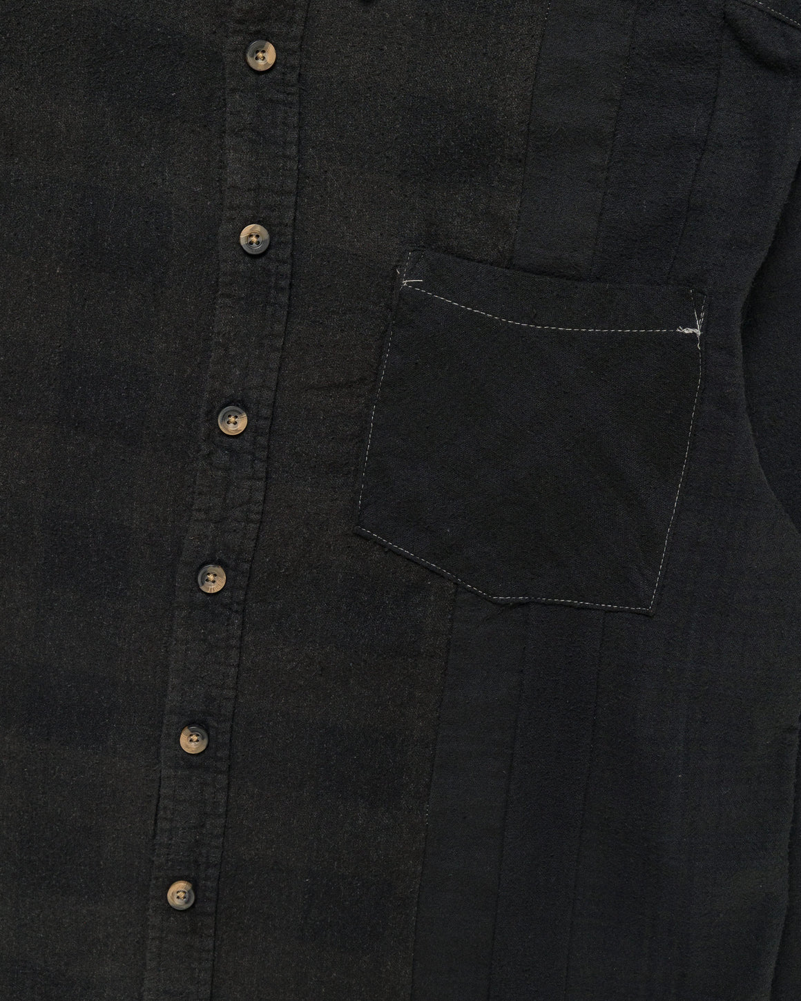 Needles - Rebuild Flannel Shirt 7 Cuts Shirt Over Dye FW26 - Black Small #1 - UP THERE