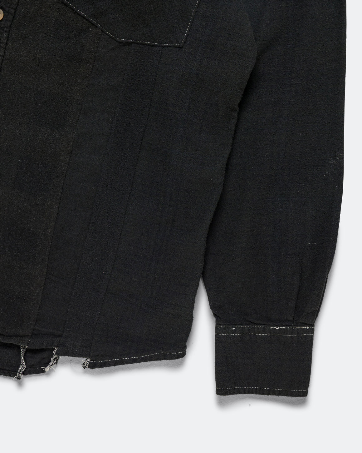 Needles - Rebuild Flannel Shirt 7 Cuts Shirt Over Dye FW26 - Black Small #1 - UP THERE