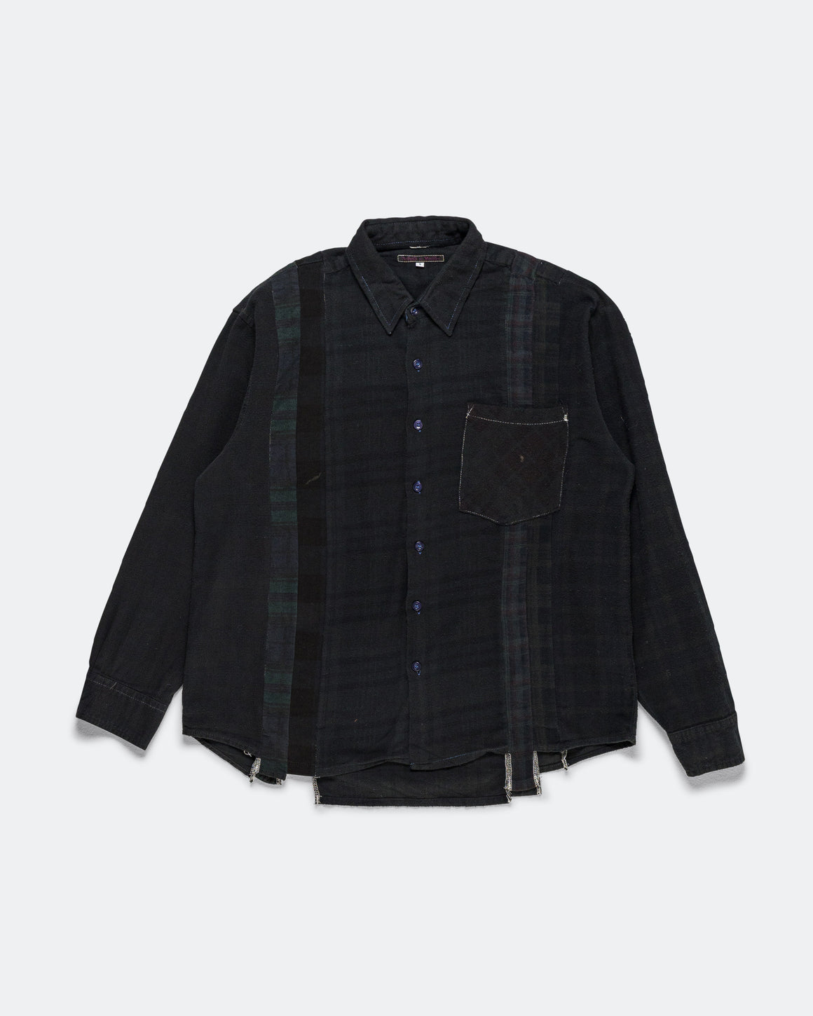 Needles - Rebuild Flannel Shirt 7 Cuts Shirt Over Dye FW26 - Black Small #2 - UP THERE