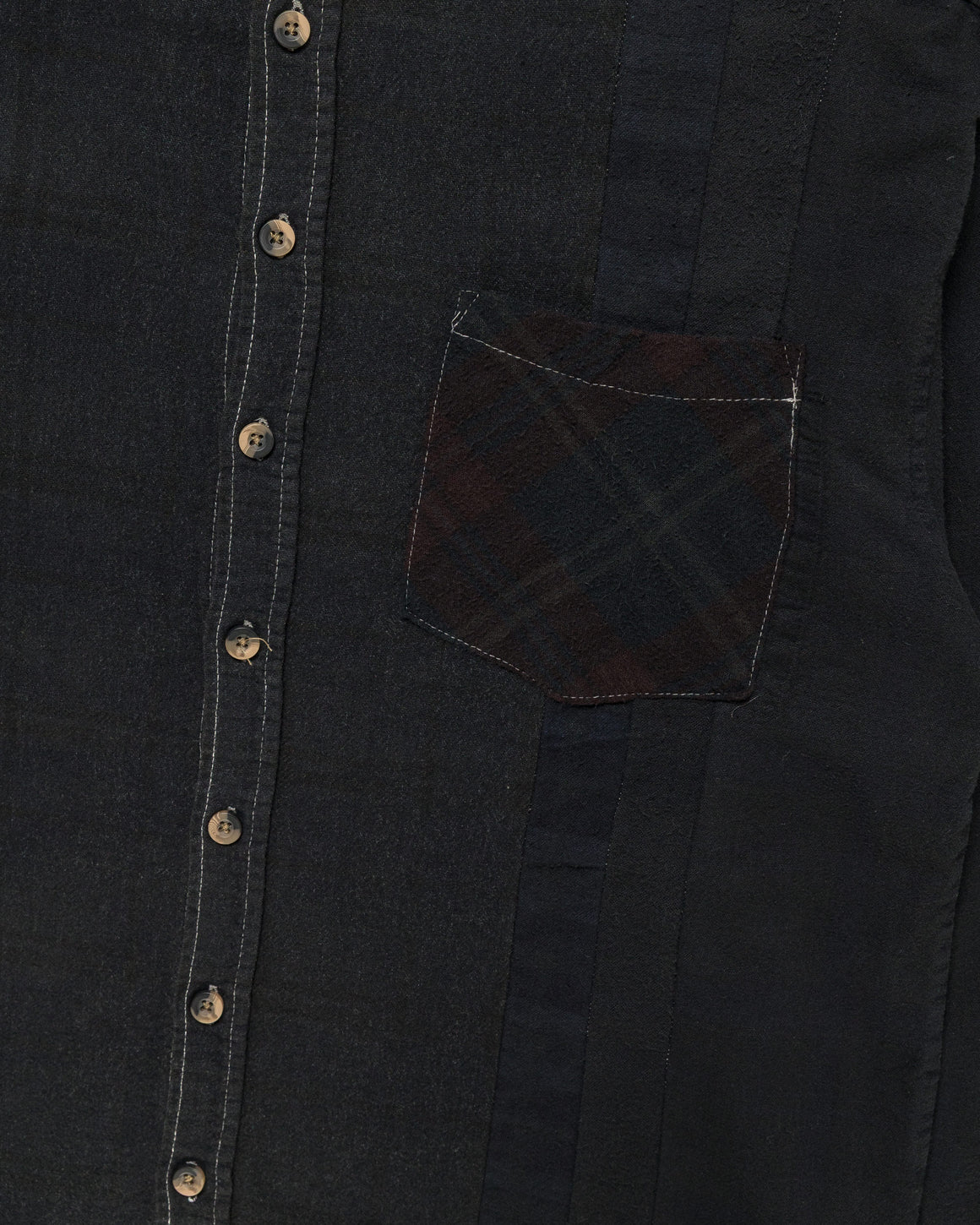 Needles - Rebuild Flannel Shirt 7 Cuts Shirt Over Dye FW26 - Black Small #3 - UP THERE