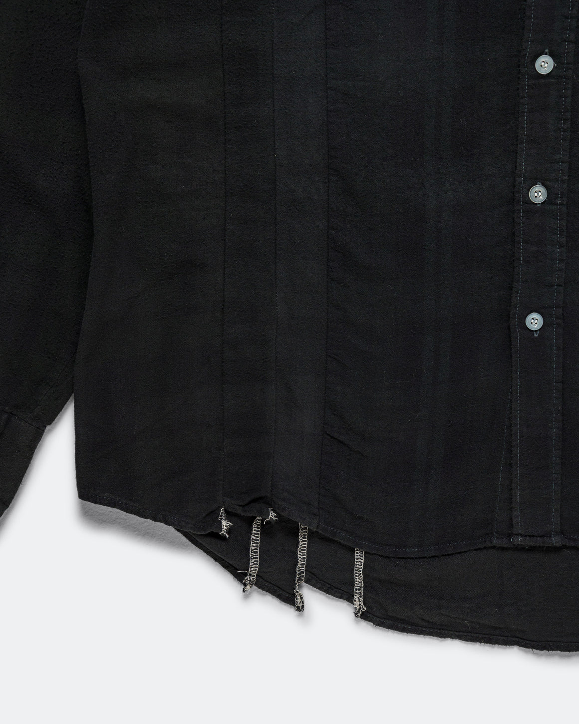 Needles - Rebuild Flannel Shirt 7 Cuts Shirt Over Dye FW26 - Black X-Large #1 - UP THERE